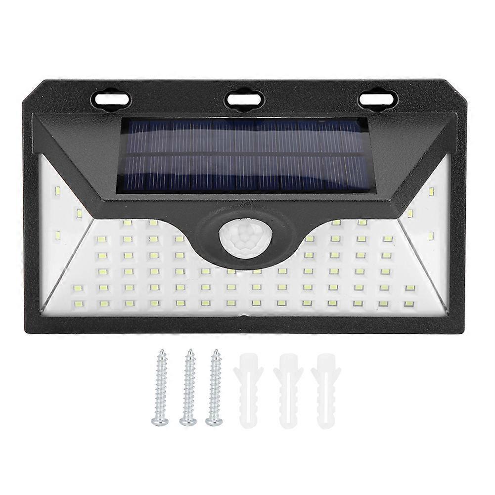Solar-wandleuchte Mit 66 Leds Für Den Außenbereich, Wasserdicht Mit Bewegungssensor, Ip65, Automatische Beleuchtung
