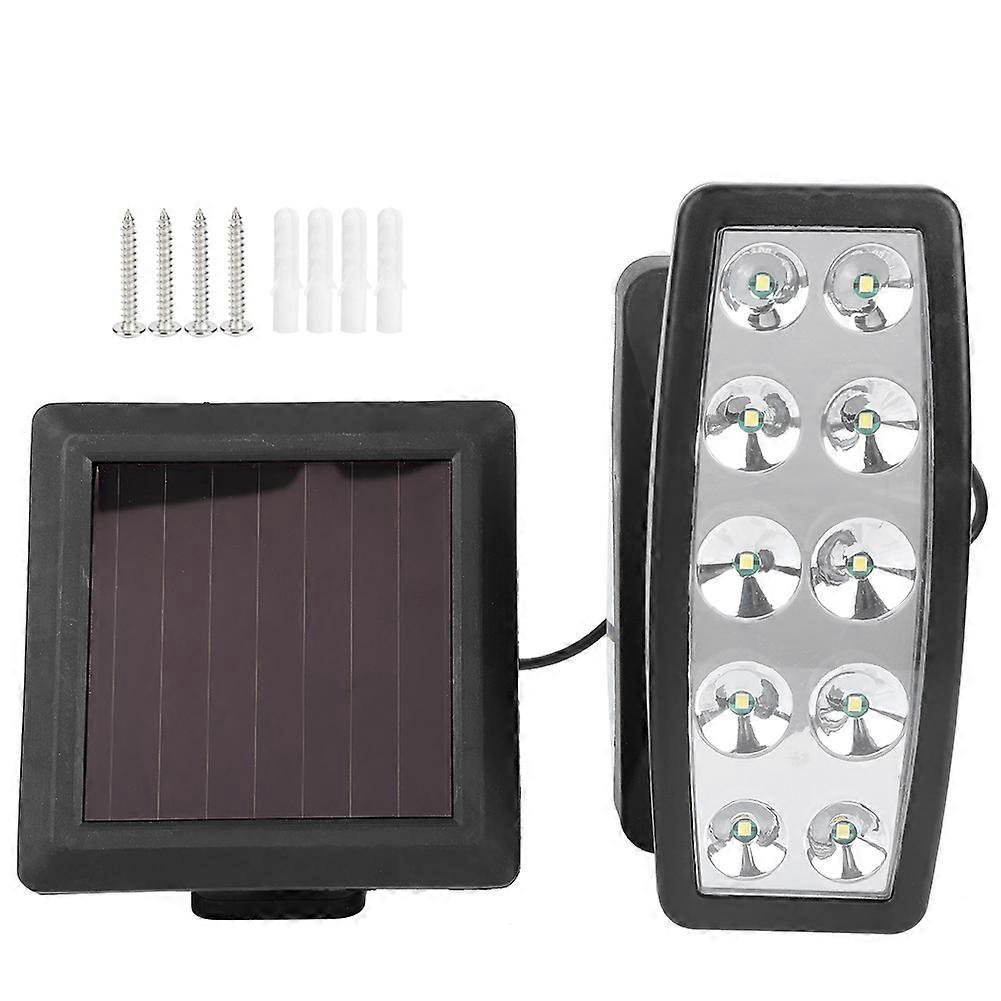Verstellbare Solar-stehleuchte Mit 10 Leds, Wasserdichter Wandstrahler Für Garten Und Außenflur, Energieeffiziente Automatische Beleuchtung