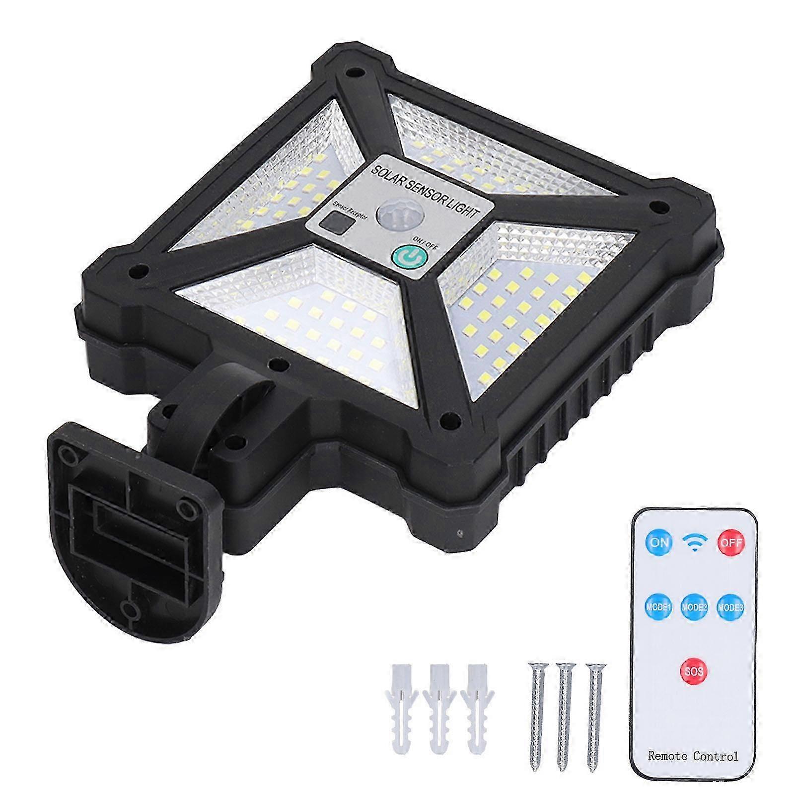 Solarbetriebene Led-straßenleuchte Für Den Außenbereich Mit Bewegungsmelder, Wasserdicht (ip65), Inklusive Fernbedienung, Ideal Für Einfahrten Und Zäune