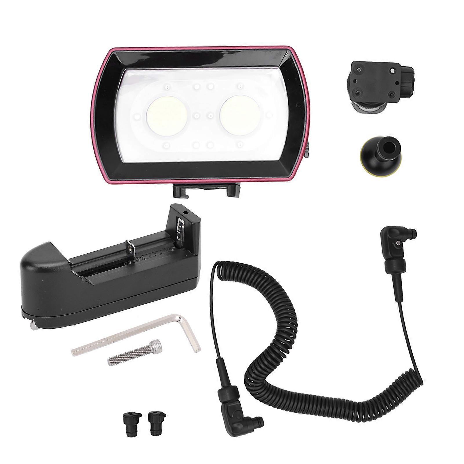Seafrogs Sl-21 40m/130ft Tauchlampe, 7000-7500k Led-taschenlampe, Inklusive Ac100-240v Netzladegerät, Leistungsstarke Unterwasserbeleuchtung, Wiederaufladbarer Akku, Wasserdichtes Set Für Foto- Und Vi