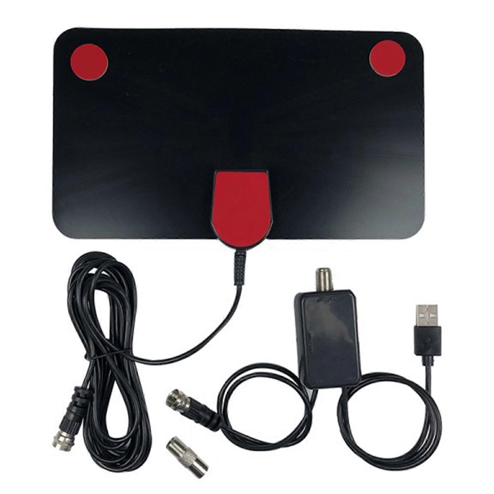 1080p Hd Digital-tv-antenne Mit Verstärker, Stabiler Empfang, Einfache Installation, Pc-kompatibel, Abs/pvc, Für Programme Und Nachrichten