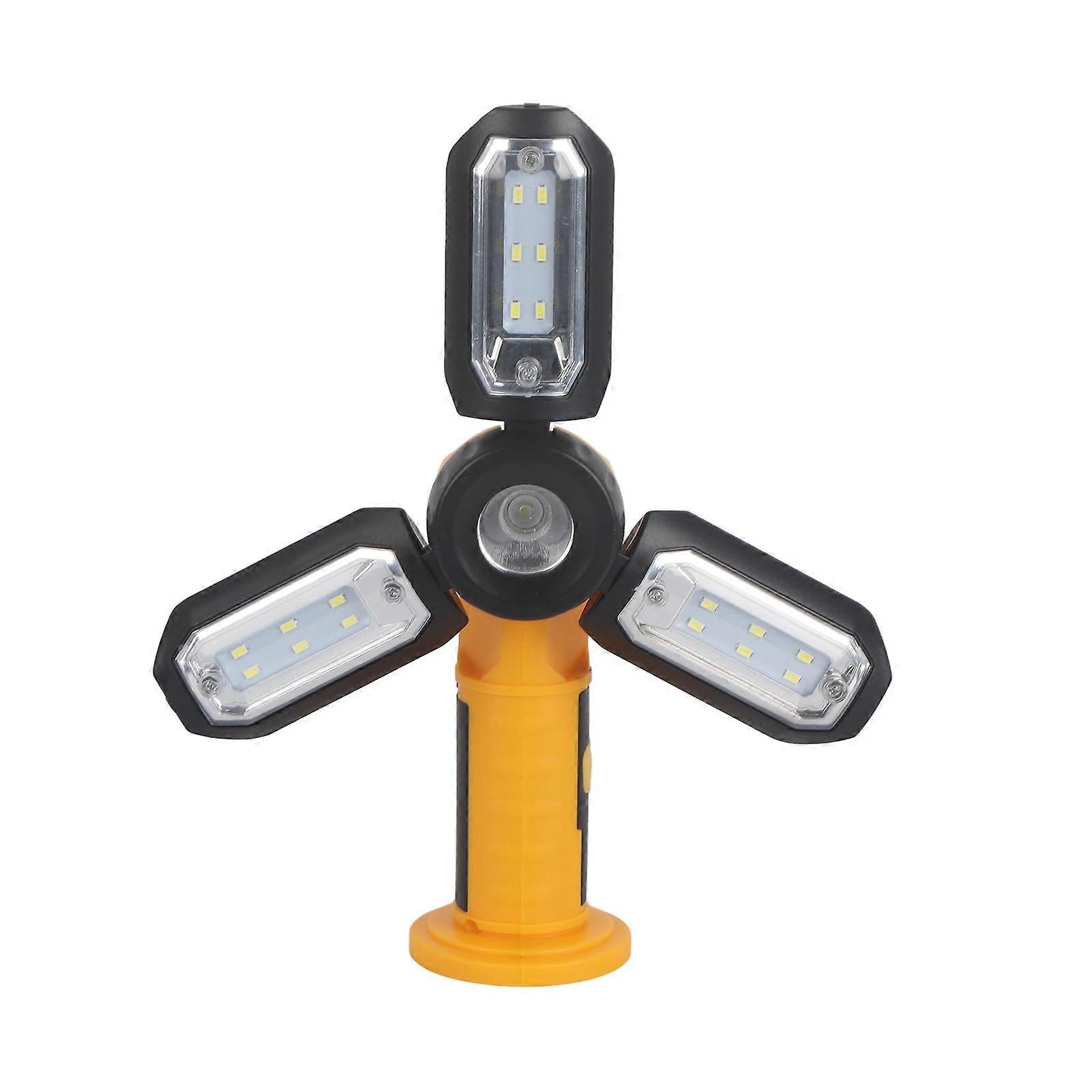 Wiederaufladbare, Faltbare Arbeitsleuchte Mit Usb-anschluss, 2 Farblichtmodi, Notfall- Und Reparaturlampe, Ideal Für Campingausflüge, Eingebauter Akku, Leistungsstark Und Tragbar.