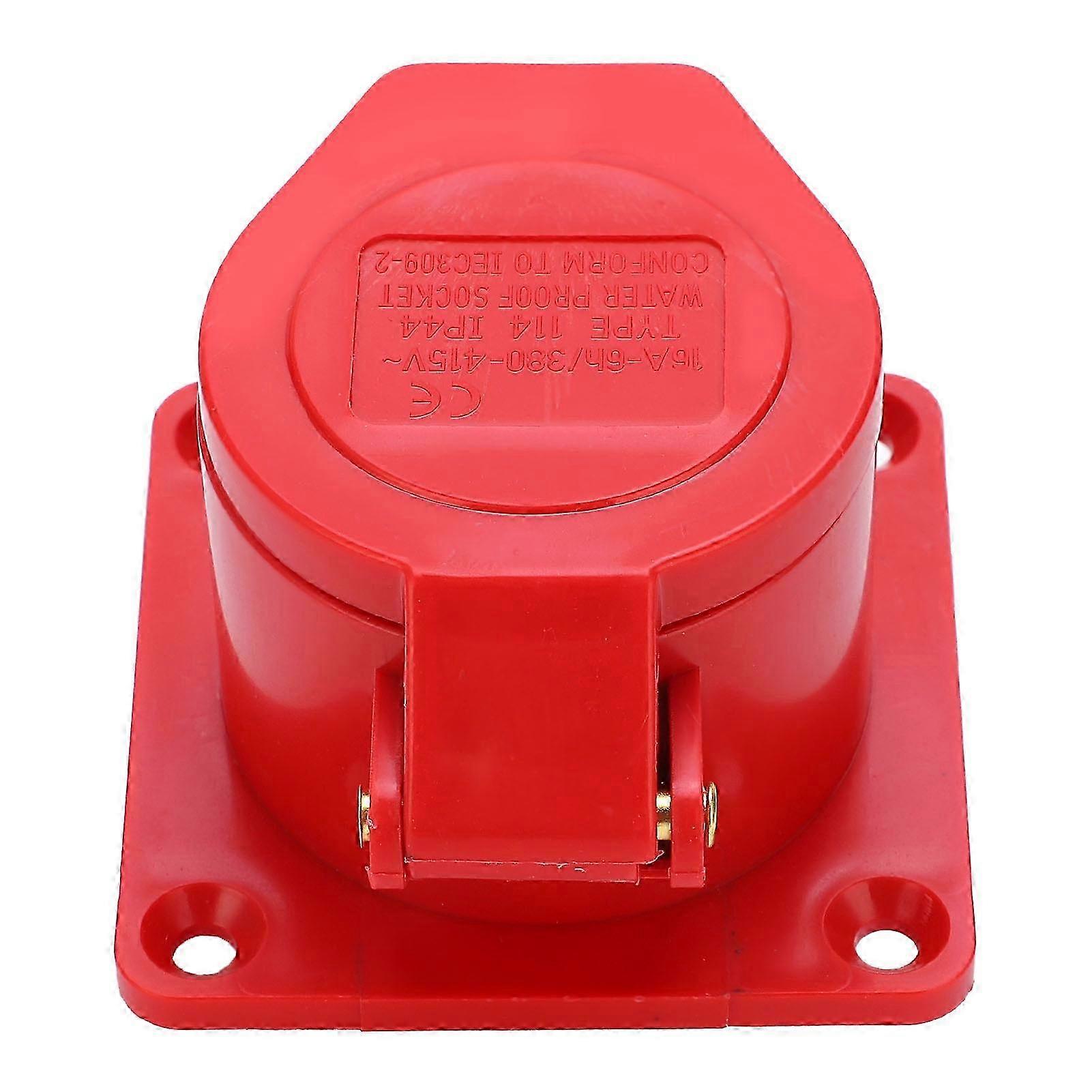 16a 4-polige Dreiphasige Ip44 Wasserdichte Und Explosionsgeschützte Einbau-industriesteckdose 380-415v 3p+e Robuster Wandanschluss