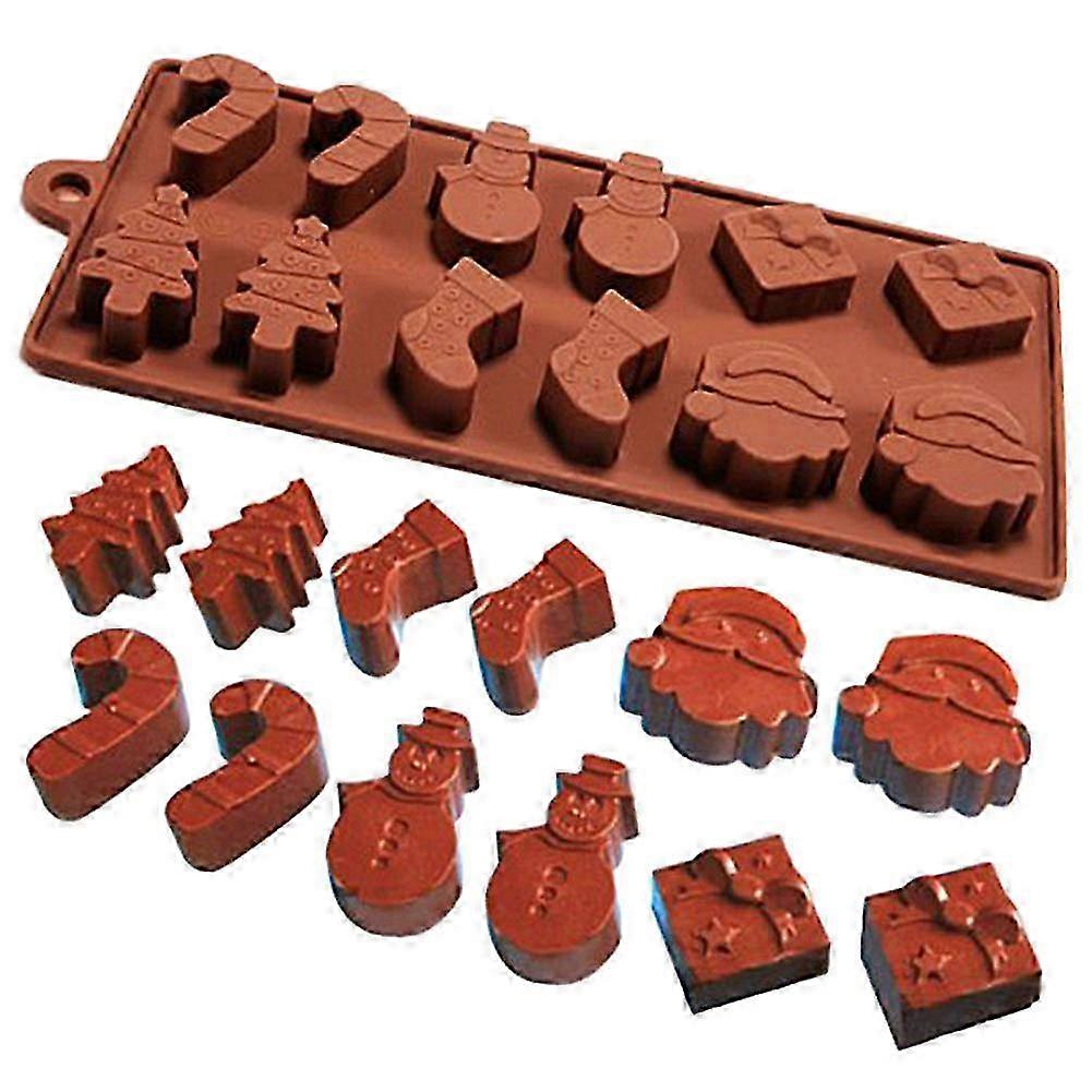 Silikon-schokoladenform Für Weihnachten, Antihaftbeschichtete Backform, Flexibel Und Wiederverwendbar