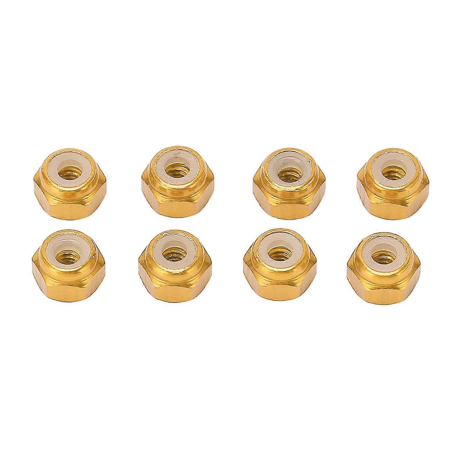 M2-sechskantmuttern Mit Selbstsicherung Aus Aluminiumlegierung, Nylonfutter, 8er-set Für Axial Scx24 1/24 Rc-modelle