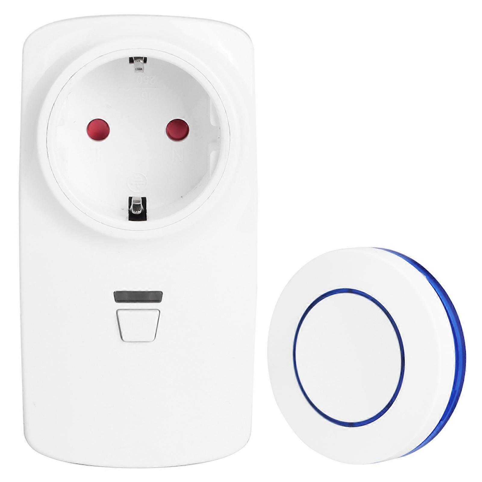 Kabelloser 2-wege-steckdosenschalter Mit Fernbedienung Für Haushaltsgeräte, 16-a-fernbedienung, 2er-pack, Smart-home-kompatibel