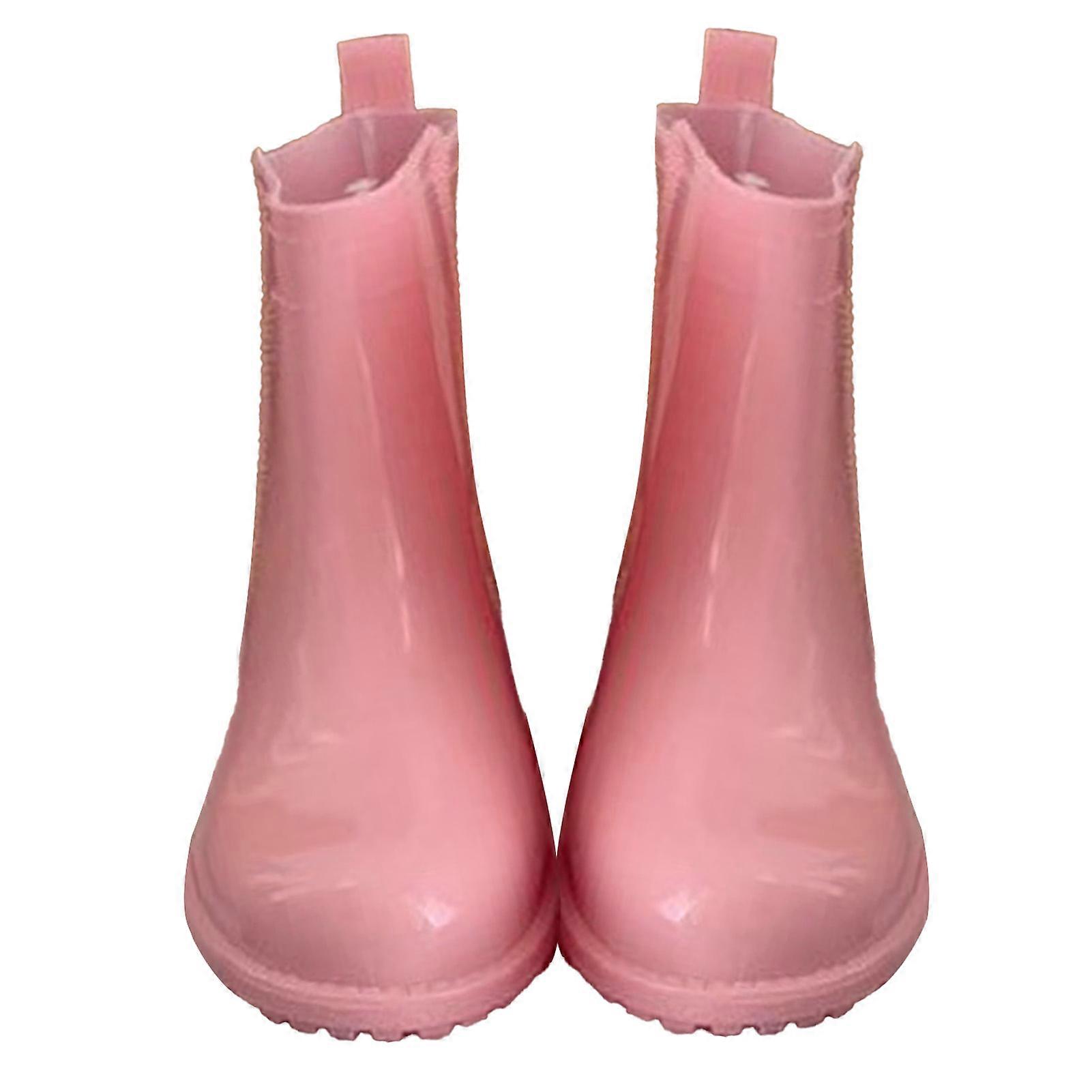 Kurze Damen-regenstiefel, Wasserdichtes Pvc, Rutschfeste Und Abriebfeste Sohle, Einfache Schuhe Für Nasses Wetter