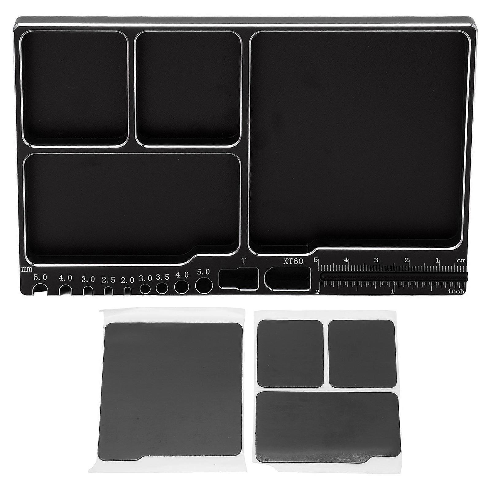 Magnetische Schraubenablage Aus Aluminium, Magnetunterlage Für Rc-reparaturen, Magnetische Teileablage, Vielseitiges Werkstattzubehör