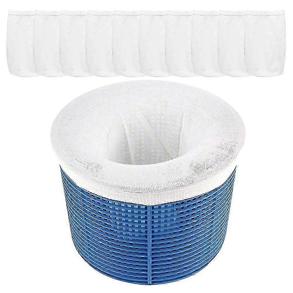 Packung Mit 10 Wiederverwendbaren, Ultrafeinmaschigen Poolskimmerfiltersocken, Ersatzfilter Für Schwimmbäder, Whirlpools Und Spas