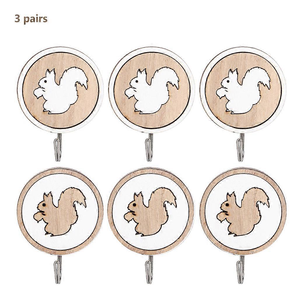 Set Mit 3 Tierförmigen Wandhaken Zum Aufhängen Von Jacken, Hüten Und Schlüsseln, Schlafzimmerdekoration, Klebehaken Ohne Bohren, Robust Und Stilvoll