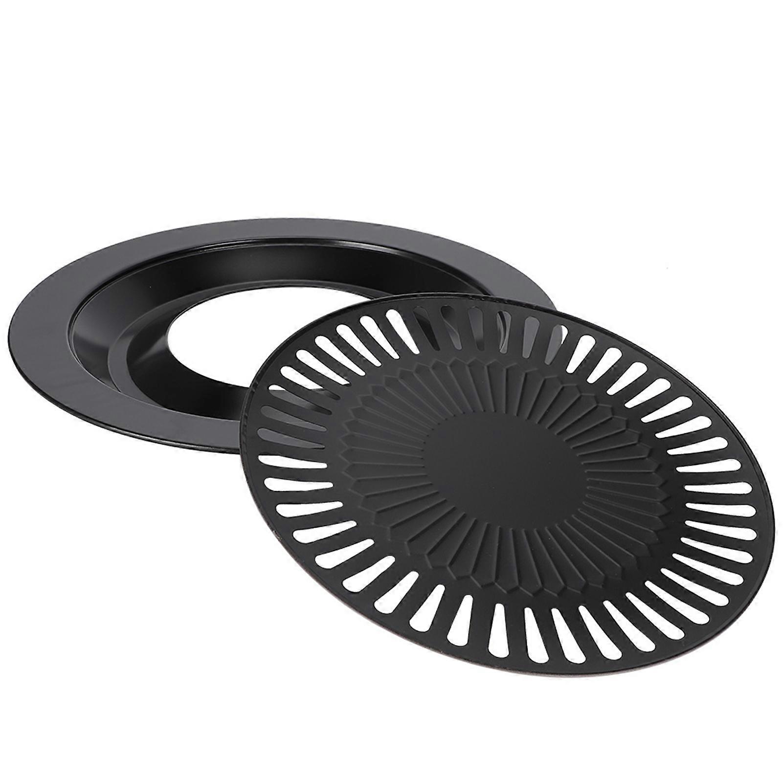 Selbstgebaute, Rauchfreie Grillplatte, Rundes, Antihaftbeschichtetes Brat- Und Grillblech, Backofen- Und Grillutensil