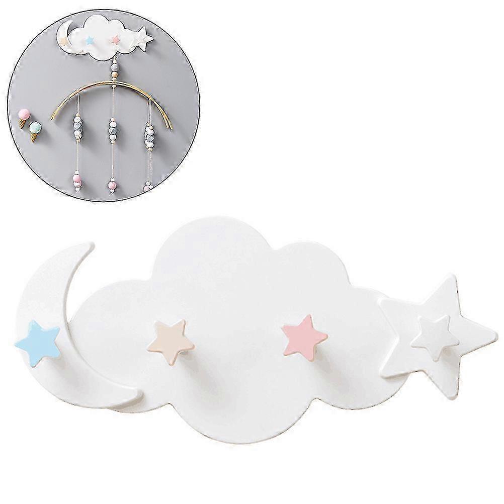 Wandhaken In Wolken- Und Mondform Für Kinderzimmer, Diy-hängehaken Zum Aufhängen, Set Mit Einzelteilen