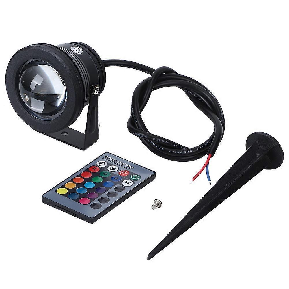 12v Rgb Wasserdichter Gartenprojektor Für Den Außenbereich, 10w Led-gartenleuchte Mit Fernbedienung, Dekorative Gartenbeleuchtung