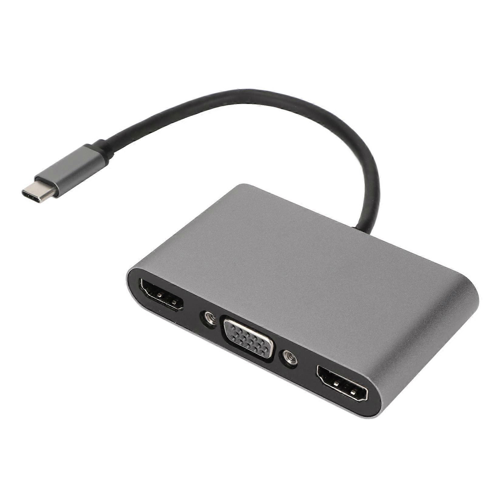 5-in-1 Usb-c-dockingstation, 4k-triple-display, 100-w-schnellladefunktion, Usb-c-auf-dual-hdmi- Und Vga-adapter, Pd-hub