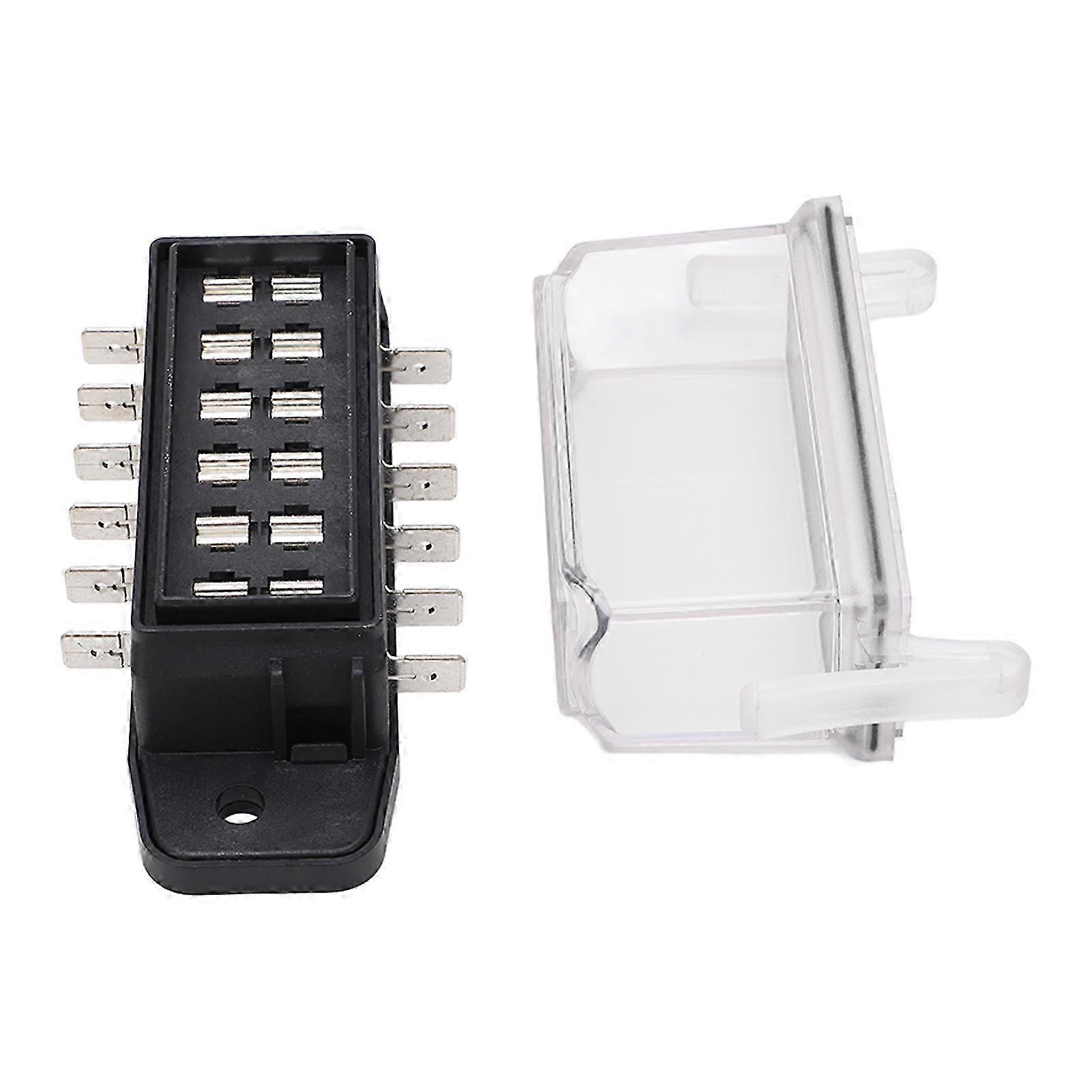 6-fach Sicherungskasten Mit Wasserdichter, Transparenter Abdeckung, 12v/24v Dc Sicherungshalterblock Für Boote Und Wohnmobile, 45a Gesamtlast