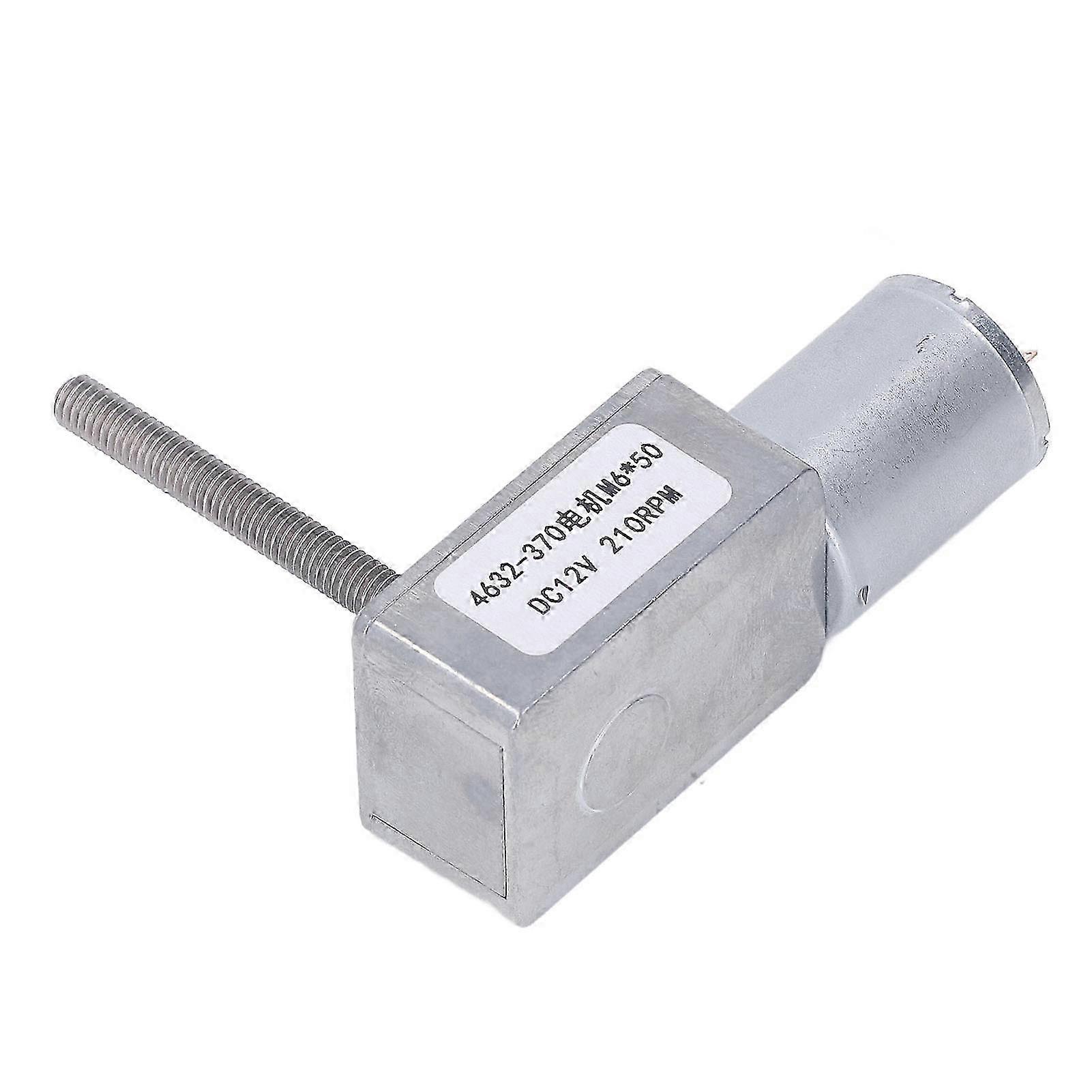 Gleichstrom-schneckengetriebemotor 12v 210rpm, Reversibles Untersetzungsgetriebe Aus Aluminiumlegierung Und Messing, M6 50mm Welle Zum Öffnen Von Fenstern.