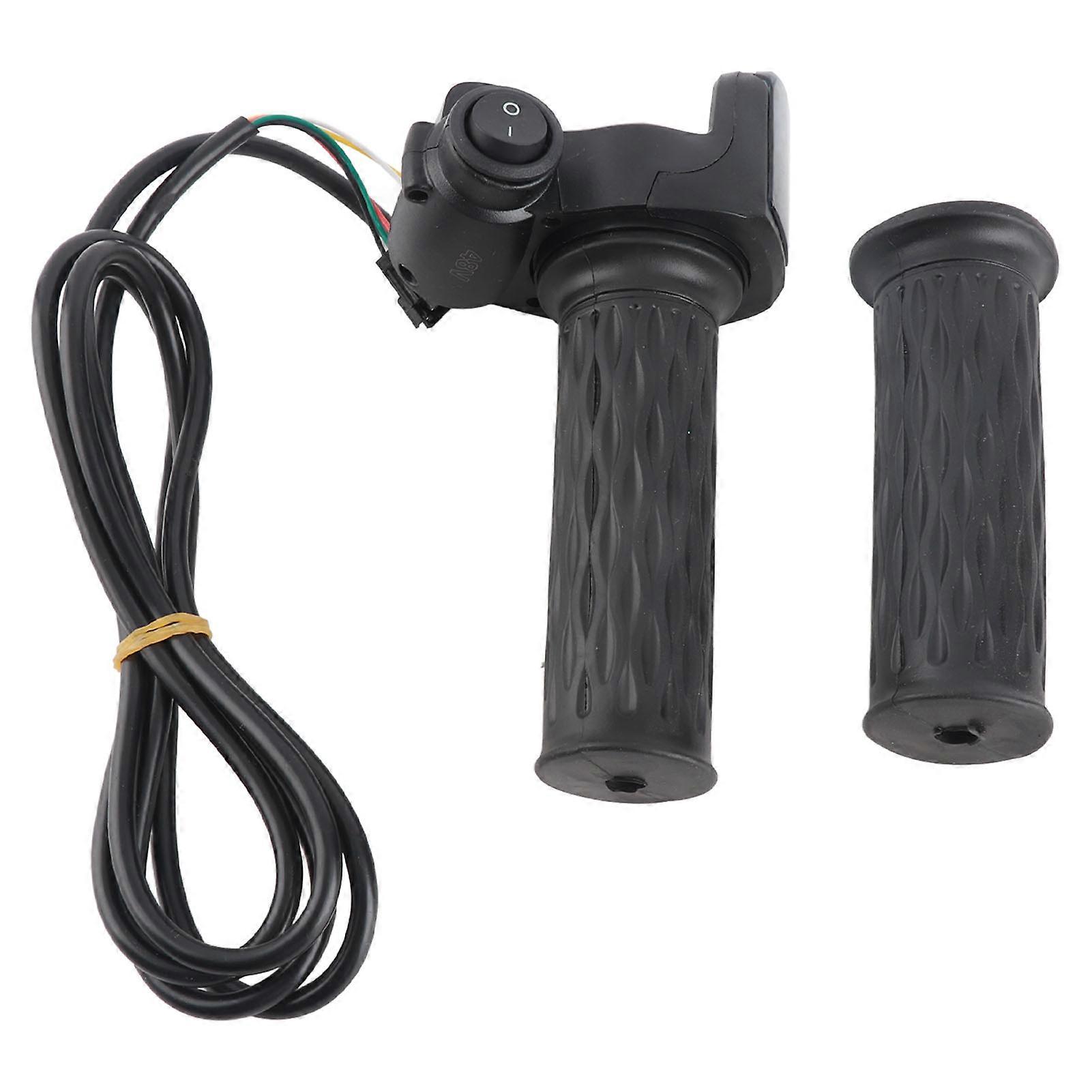 Fahrradgriffe Aus Gummi, 1 Paar, Drehgasgriff Mit Led-akkustandsanzeige Für Elektroroller Und Elektrofahrräder