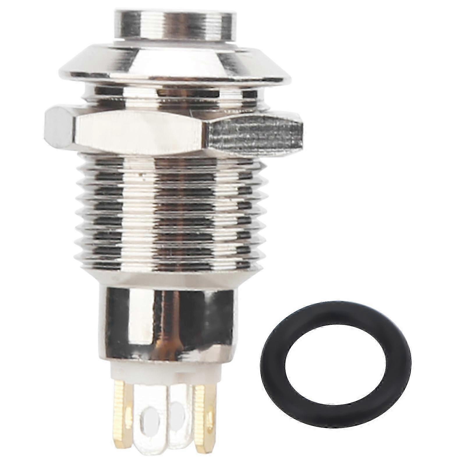 Wasserdichter 10-mm-metall-drucktaster, Selbsthaltend Mit 3-v-grüner Kontrollleuchte, Beleuchteter Startknopf Für Bedienfeld, Ip65-automatikverriegelung.