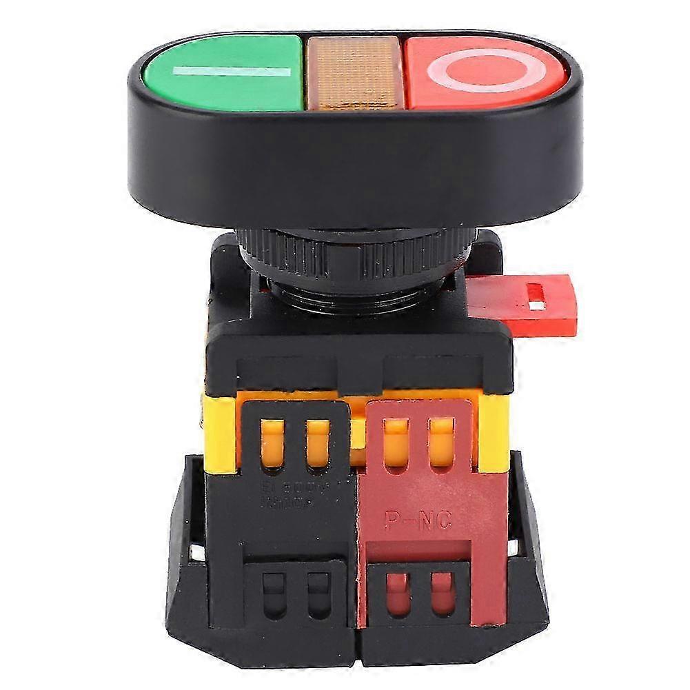 Apbb-22/25n Doppel-drucktaster Mit Led-anzeige, No/nc Momentkontakt, 24v Dc, Industrielle Steuerung, Paar Beleuchteter Tasten.