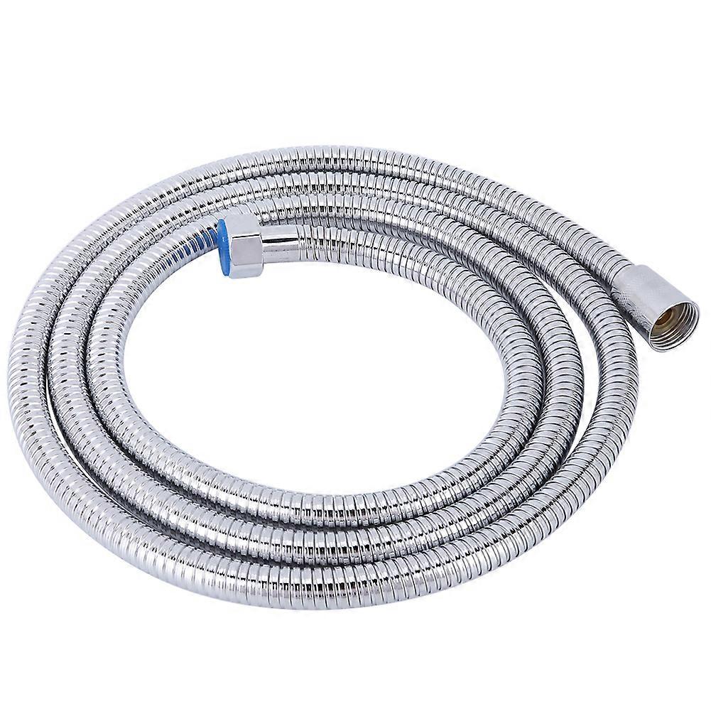 2 M Langer, Flexibler Duschschlauch Mit G1/2-gewinde, Edelstahl, Badezimmerzubehör Für Dusche Und Wasserhahn, 2 Meter Länge, Verchromt