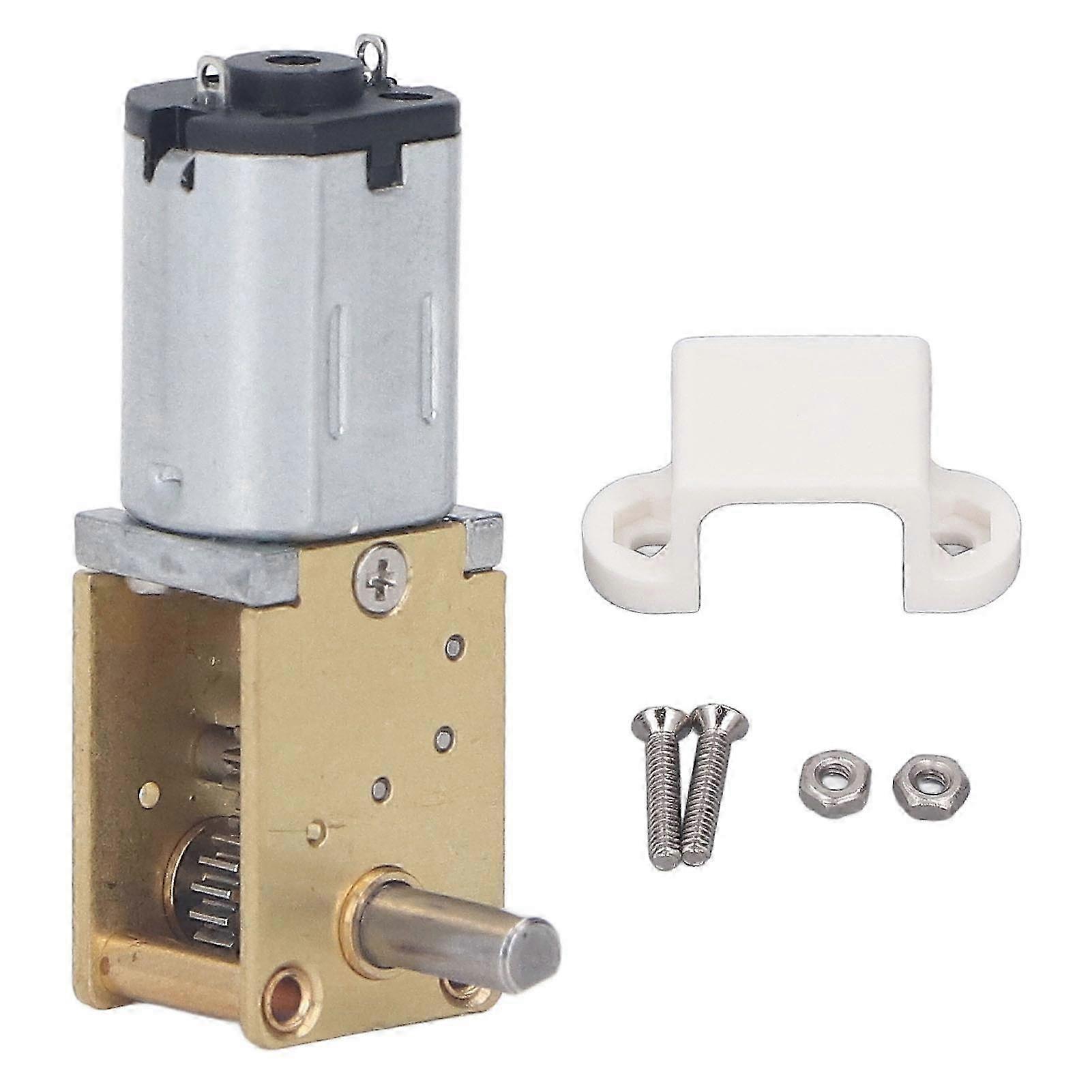 12-v-gleichstrom-schneckengetriebemotor, Einwellig, Fester Sockel, Hohes Drehmoment, 7,5-mm-bürstengetriebe, 27 U/min, Übersetzungsverhältnis 1:603