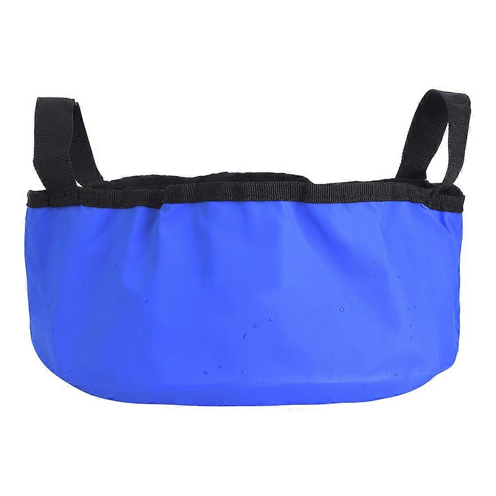 Runder, Faltbarer Pvc-eimer Für Camping, Wandern Und Picknicks, Tragbares Waschbecken, Leichtes Outdoor-becken Mit Griff, Ideal Für Reisen Und Outdoor-aktivitäten.