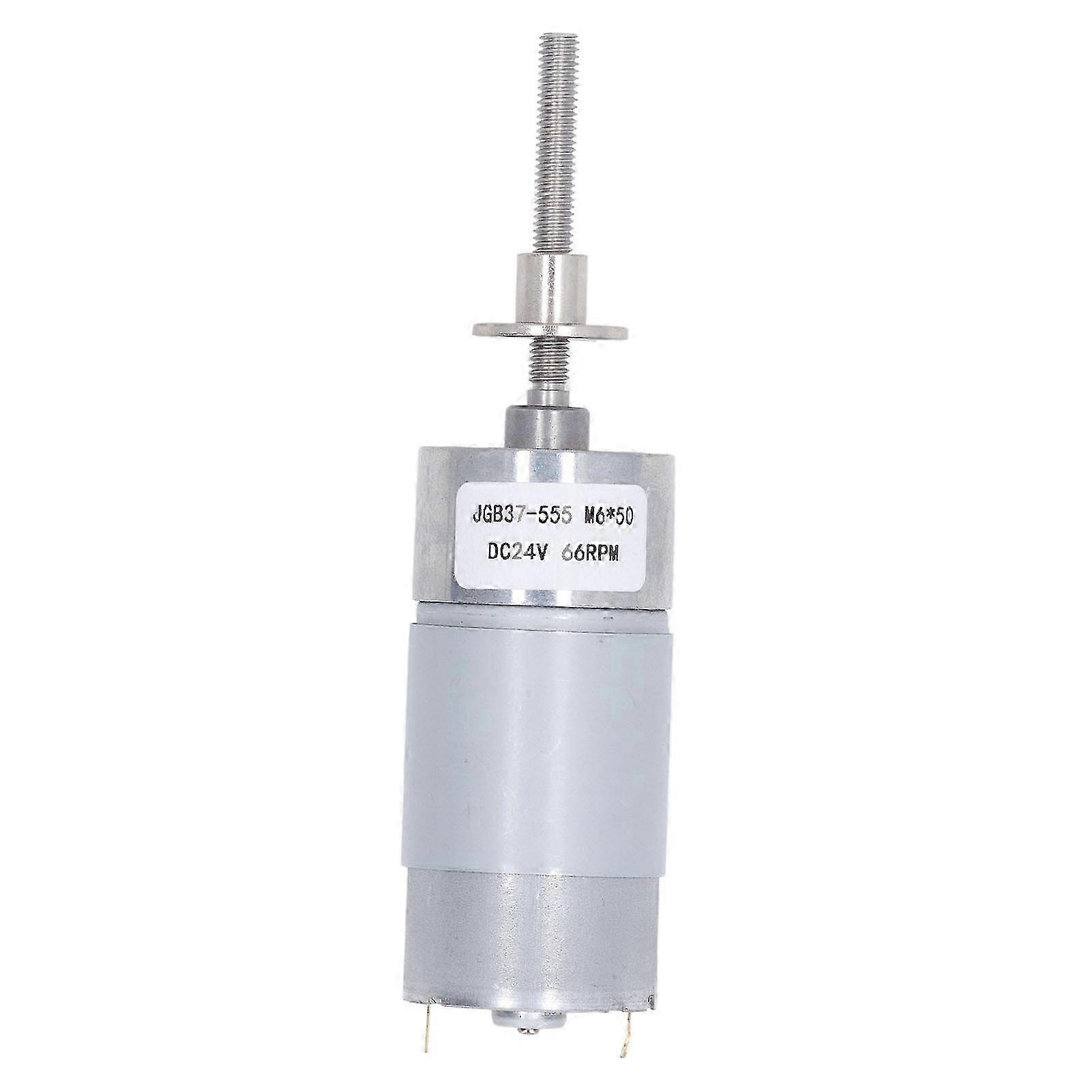 24v Gleichstrom-getriebemotor, Selbsthemmendes Schneckengetriebe, Hohes Drehmoment, 66 U/min, M6x50mm Welle Mit Flansch, Reversibel Und Kompakt.