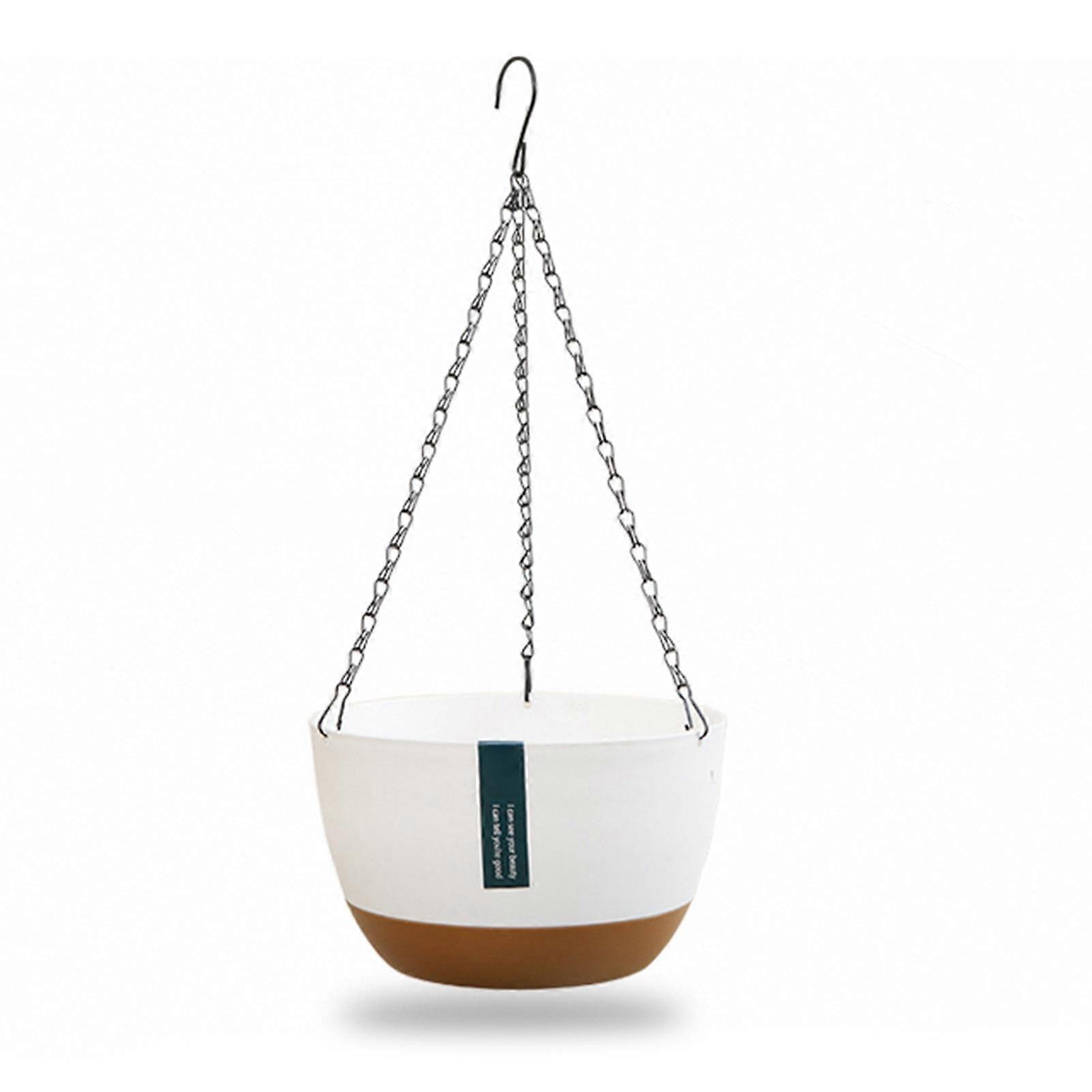 Hängepflanzgefäß-set Mit Doppelkette Für Pflanzen, Balkon-pflanzgefäß Mit Integriertem Wasserreservoir, Design-wandtopf