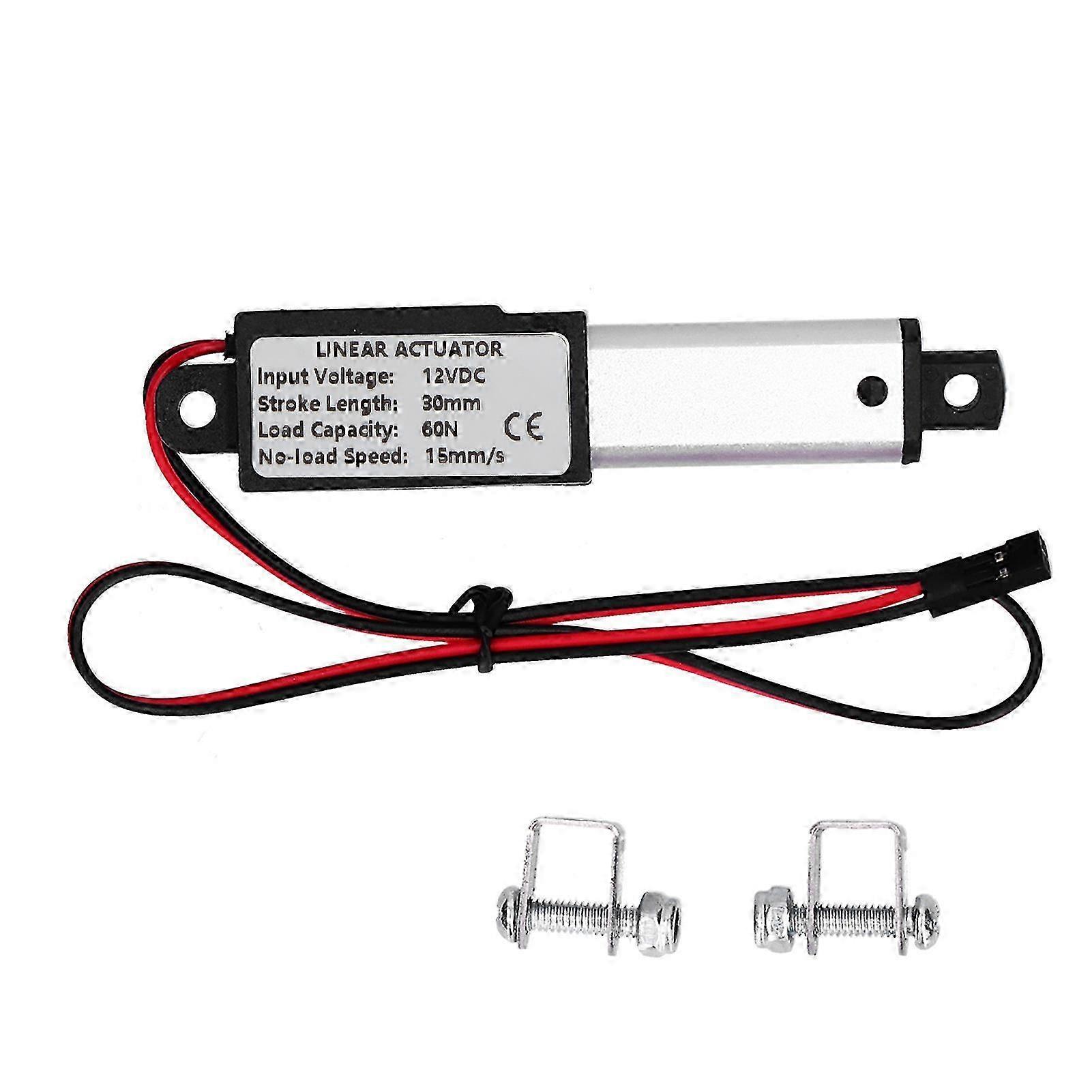 Mini-wasserdichter Elektrischer Aktor 12v Dc, 30mm Hub, 60n Schubkraft, 15mm/s Geschwindigkeit, Für Robotik- Und Diy-projekte, Kompakter Mikro-linearaktor.