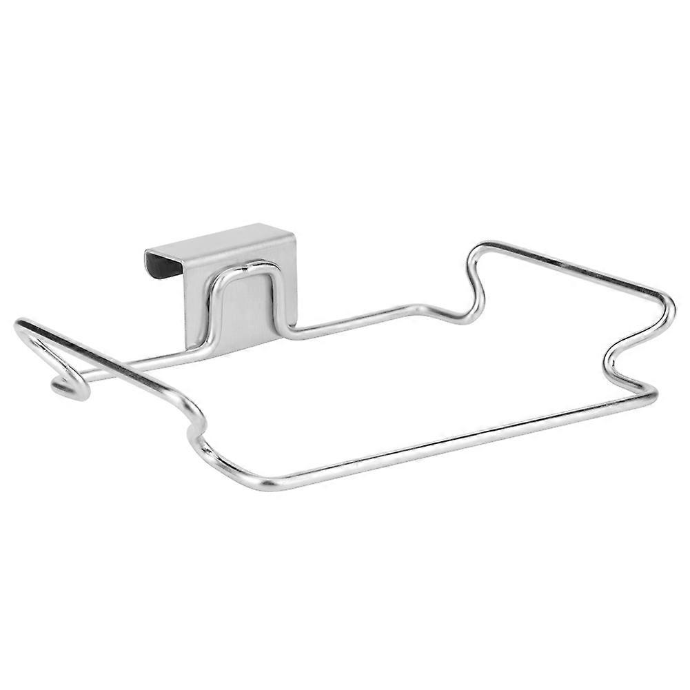 Küchenmüllbeutelhalter Aus Edelstahl Zur Wandmontage, Mit Rückseitiger Klappe Und Aufhängehaken – Praktisch, Robust Und Elegant.
