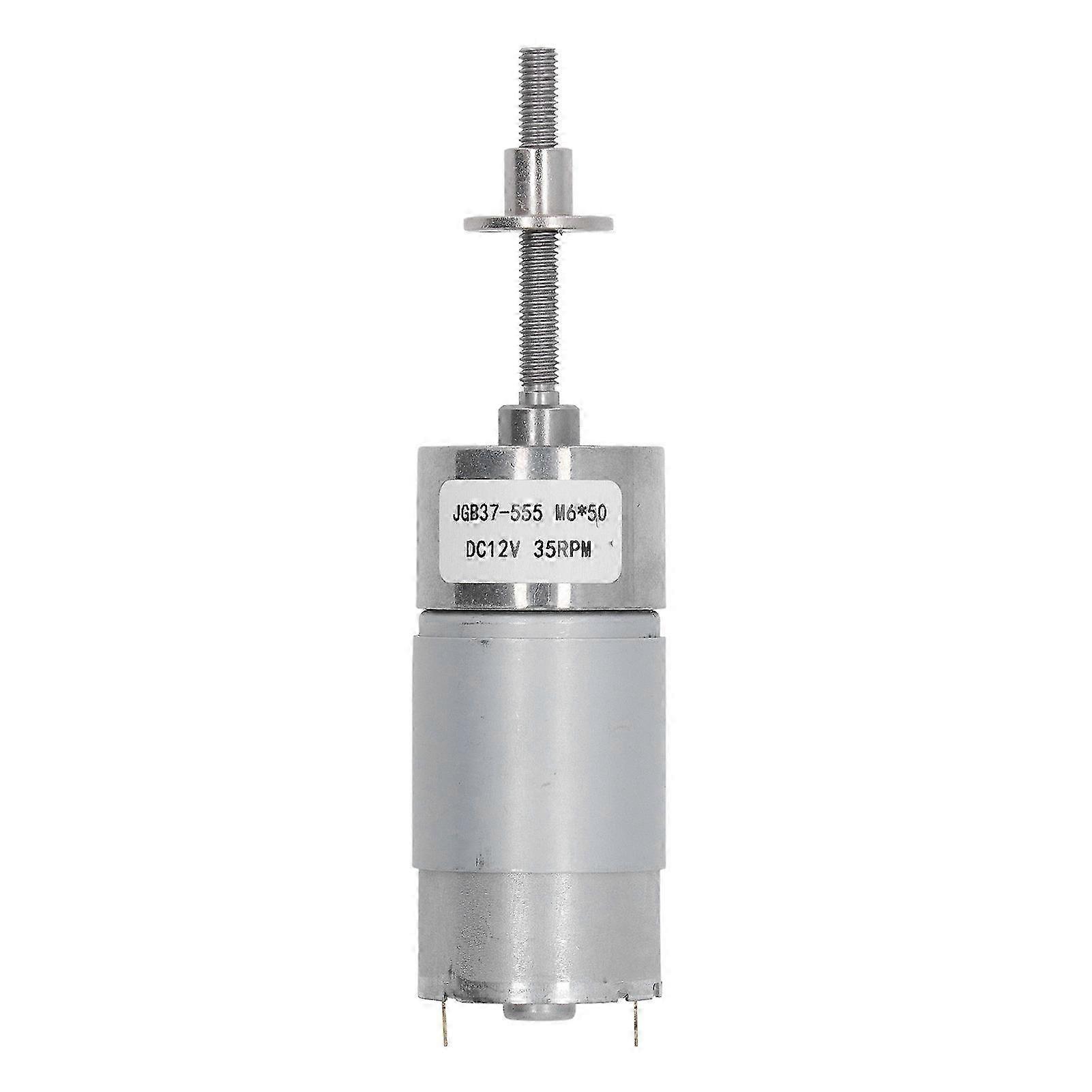 12-v-gleichstrom-schneckengetriebemotor, 35 U/min, M6-gewindewelle Mit Flansch, Selbsthemmend, Drehzahlminderer, Für Industrielle Anwendungen