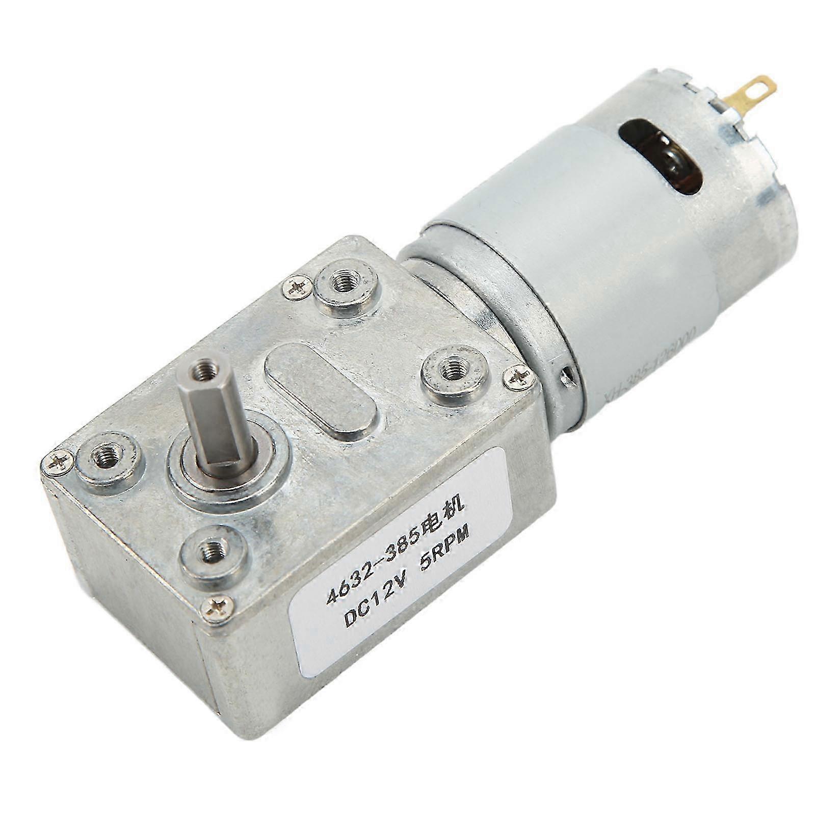 12v Gleichstrom-schneckengetriebemotor, Selbsthemmend, Präzises Untersetzungsgetriebe, Hohes Drehmoment, 5 U/min, Für Industrielle Anwendungen Und Automatisierung.
