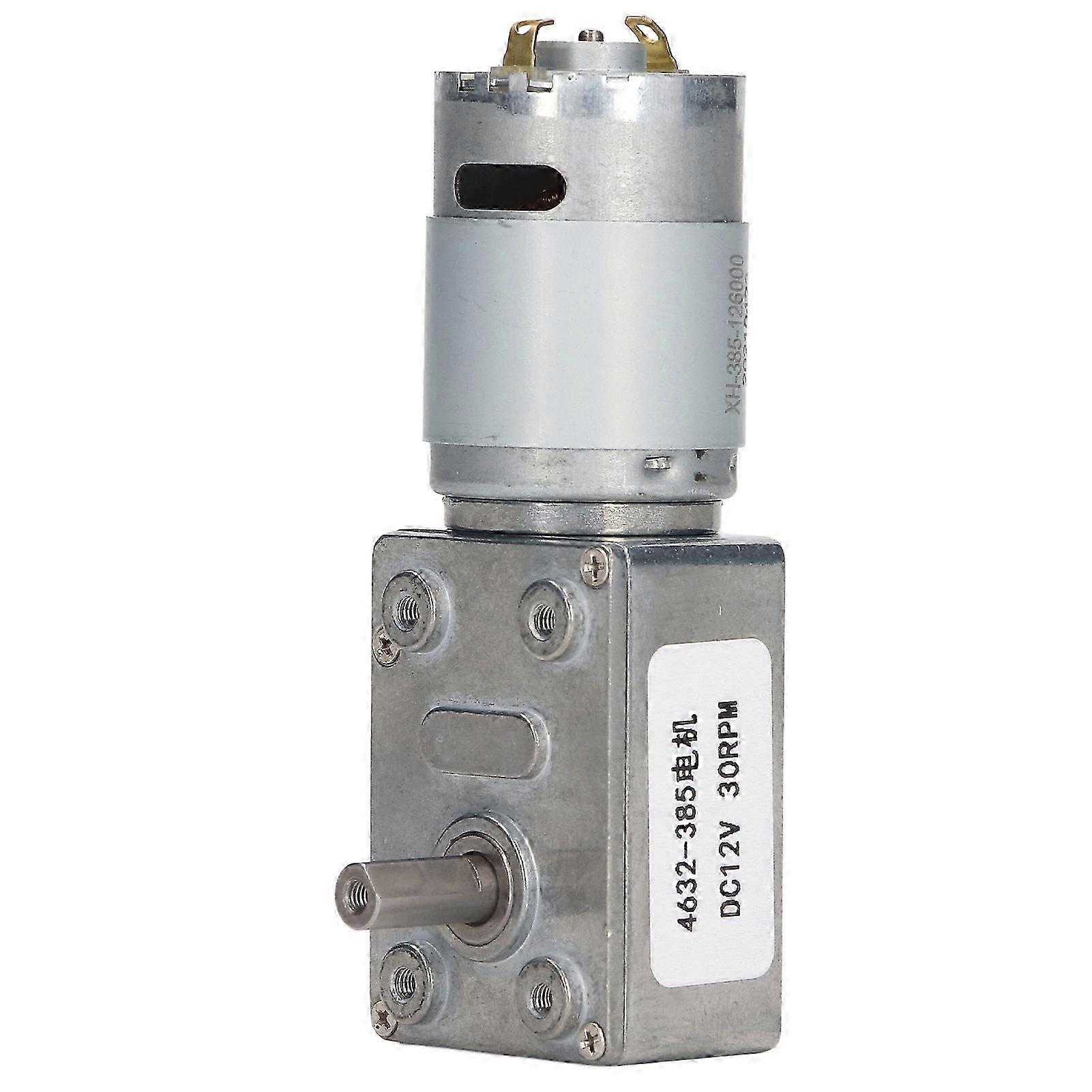 12v Dc Selbsthemmender Getriebemotor, 30 U/min, Cw/ccw-doppelrichtungswelle, Für Winden, Tore Und Fenster, Schneckengetriebe, Robust.