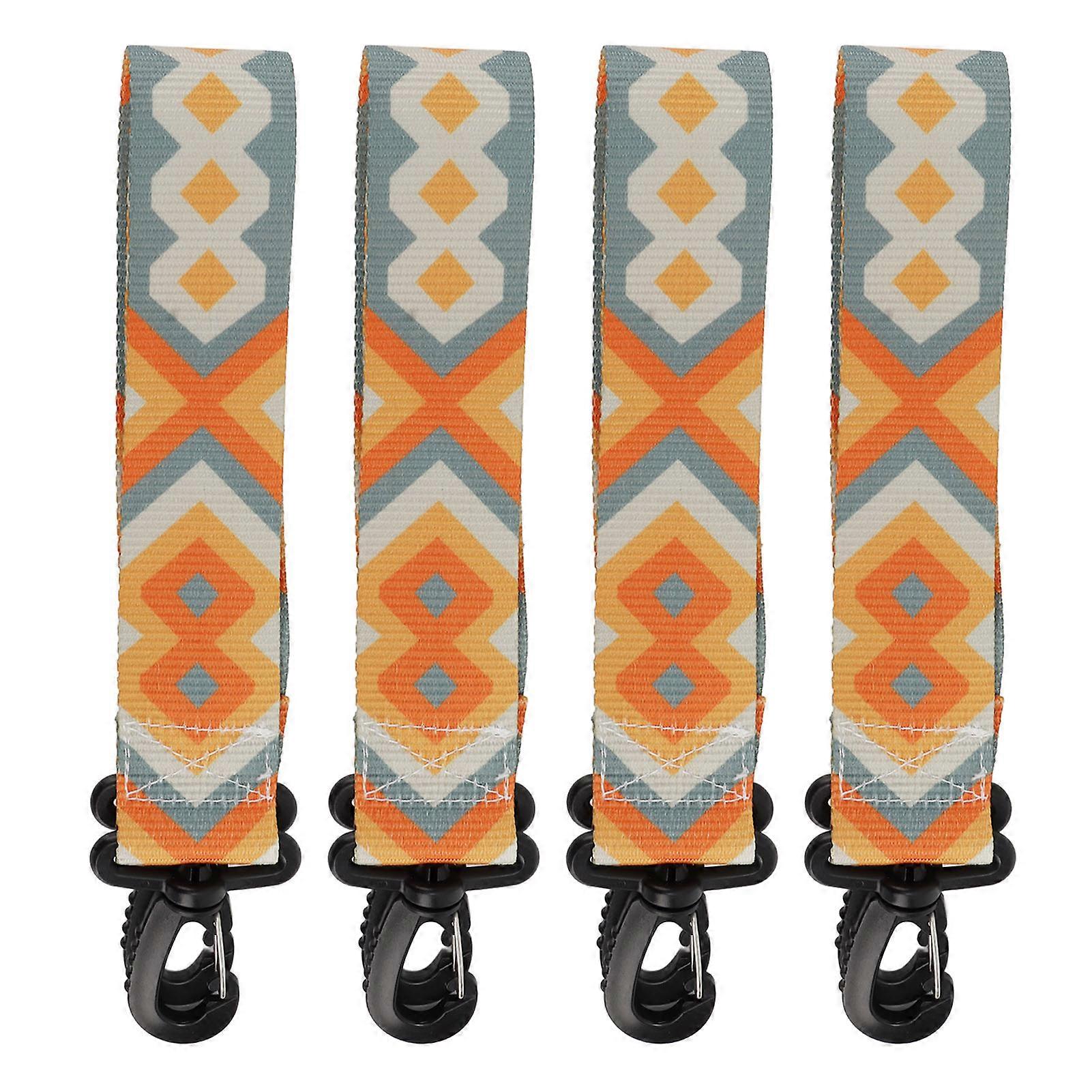 4er-packung Verdickte Universal-skigurte Für Snowboards, Outdoor-bindungen, Gelb/blau, 72 Cm