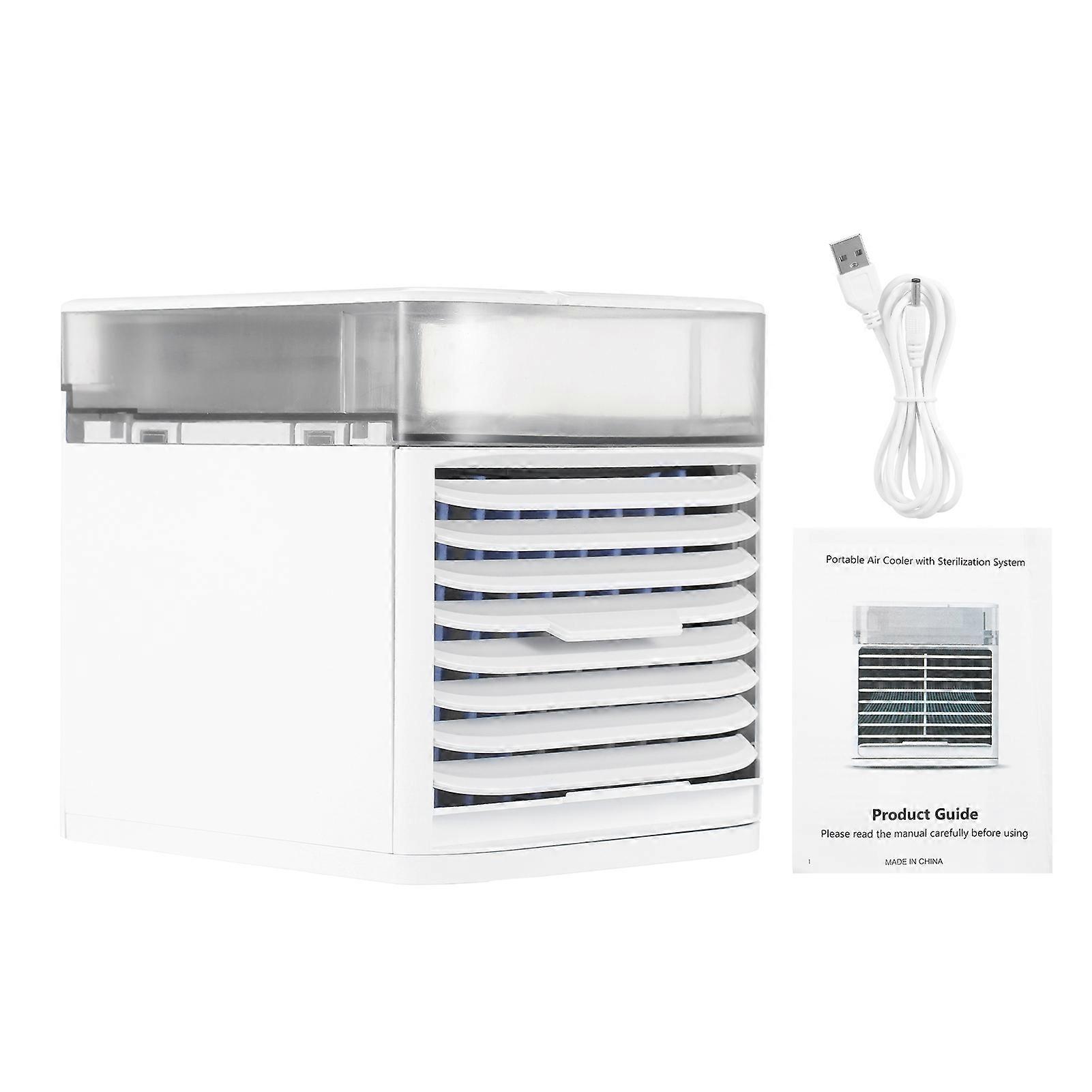 3-stufiger Usb-tischventilator, Kühlleistung Bis 5 °c, Uv-led-sterilisation, Mehrfarbig, Für Schlafzimmer, Büro, Garage