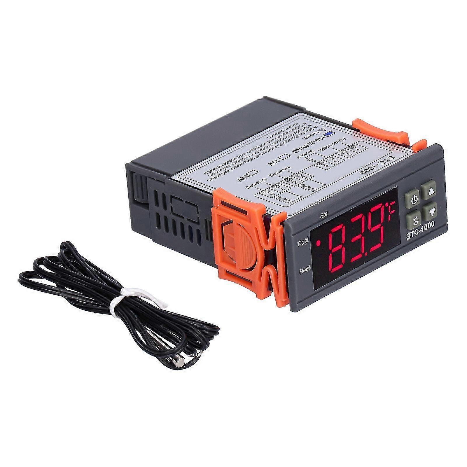 Stc-1000 24v Digitalthermostat, Warm-/kalttemperaturregler Mit Ntc-sonde, Klimaanlagenregler Für Heizung Und Kühlung.