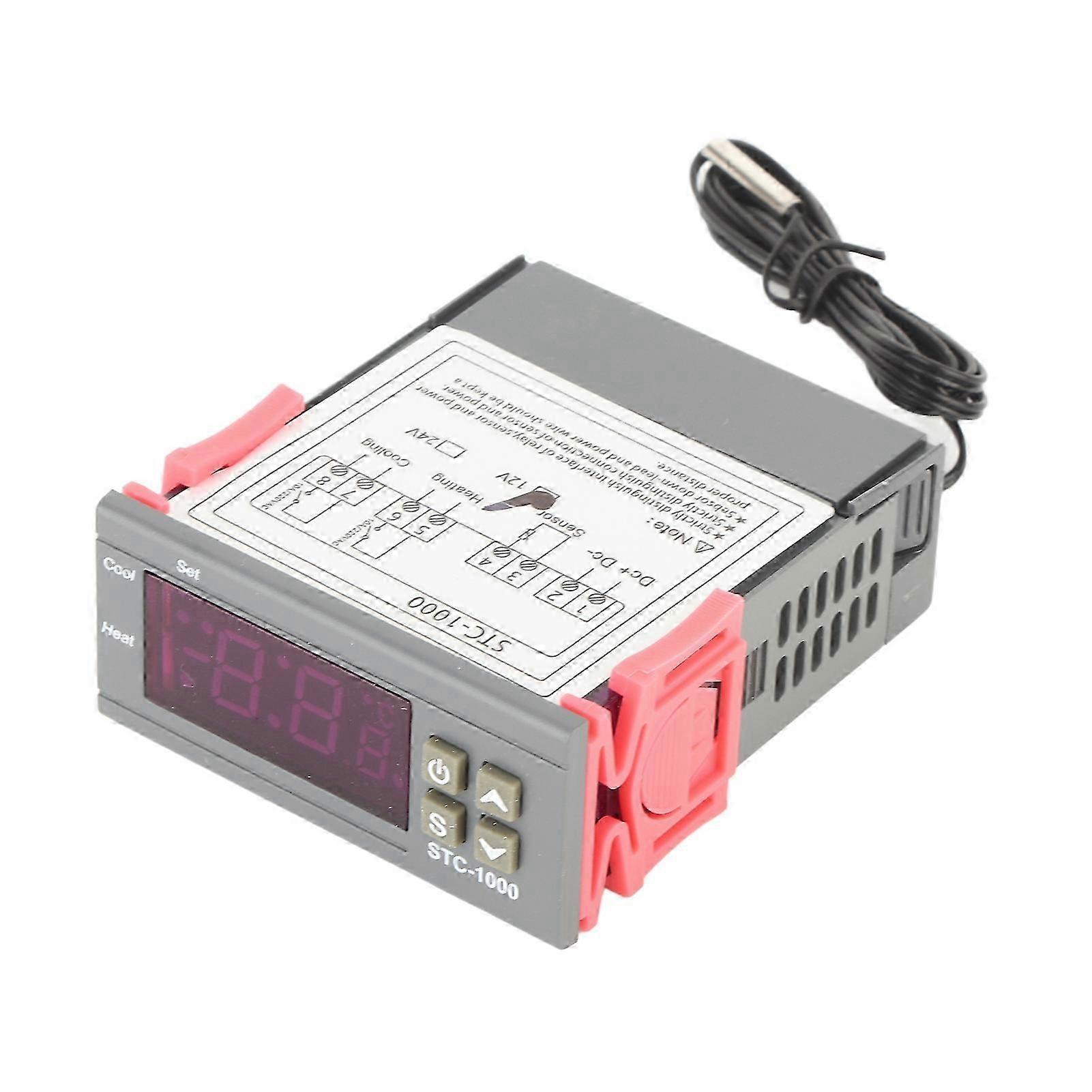 Stc-1000 12v Digitalthermostat, Temperaturregler Für Heizung Und Kühlung Mit Ntc-sonde. Präziser Regler, Ideal Für Inkubatoren, Fermentation Und Aquarien.