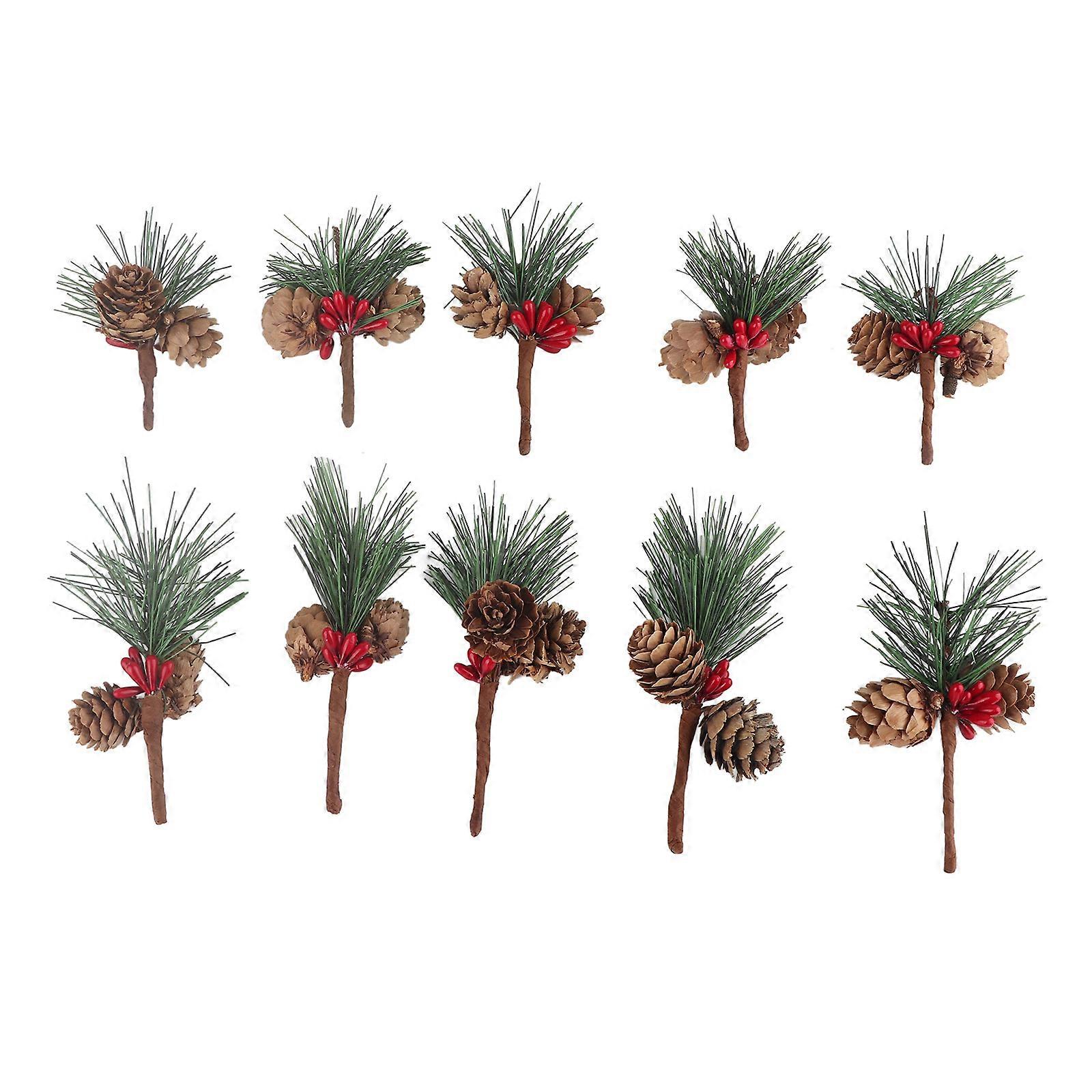 Kleiner Weihnachtsbaum Mit Tannenzapfen Und Zweigen, Festliche Dekorationen, Miniatur-blumenarrangements