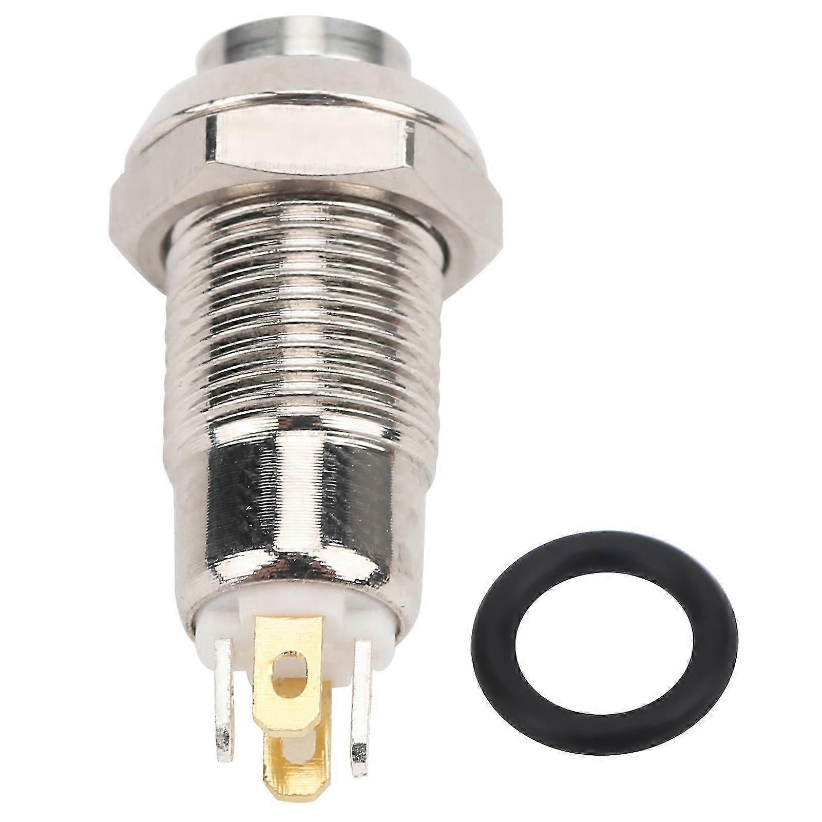 8 Mm Wasserdichter Drucktaster Mit 3 V Blauer Kontrollleuchte, Beleuchteter Startknopf Für Armaturenbrett, Ip67 Momenttaster, Runder Led-schalter Für Auto Und Bedienfeld.