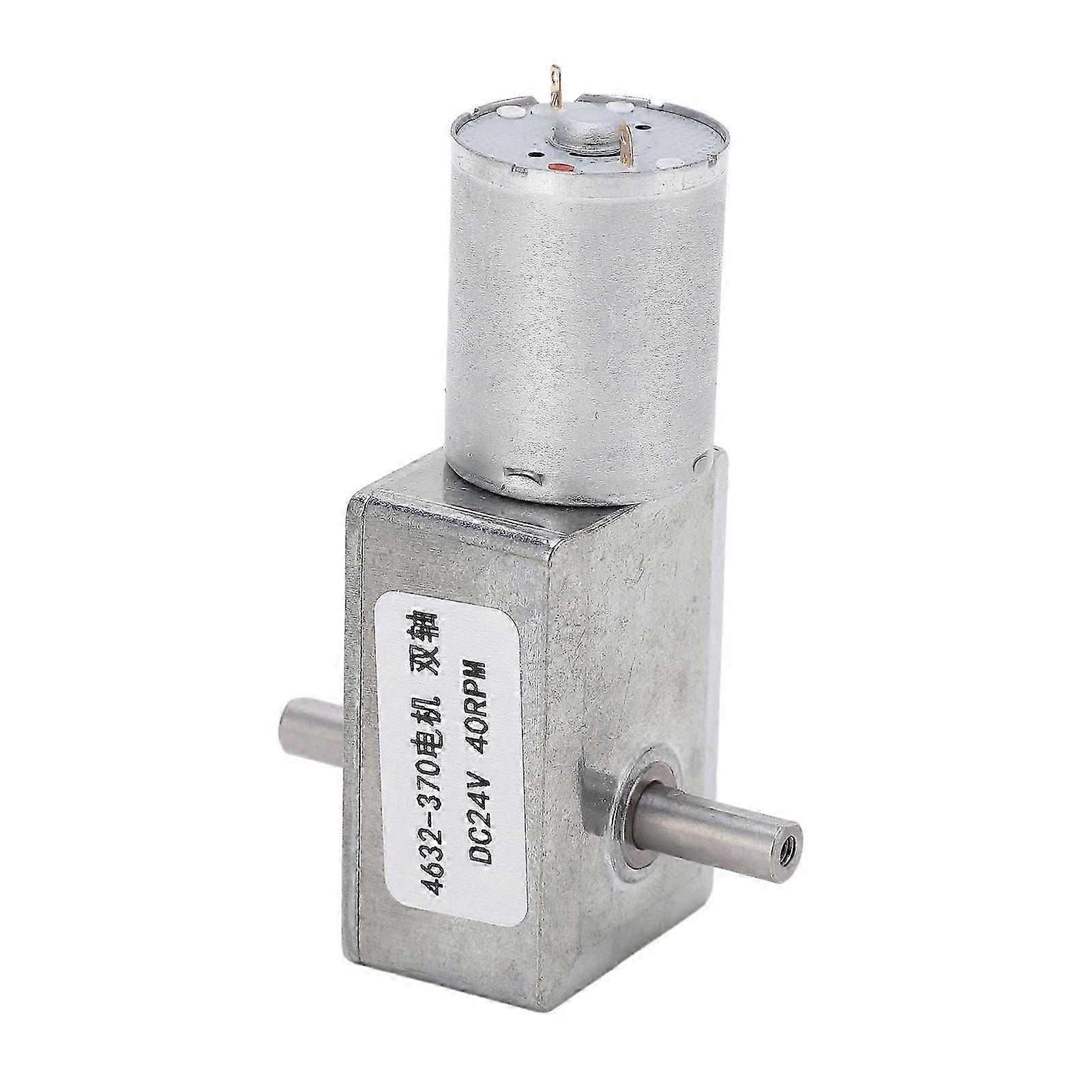 Gleichstrom-getriebemotor Mit Zwei Wellen, Einstellbarer Drehrichtung, Vierkant-schneckengetriebe, 24 V, 40 U/min, Hohe Präzision