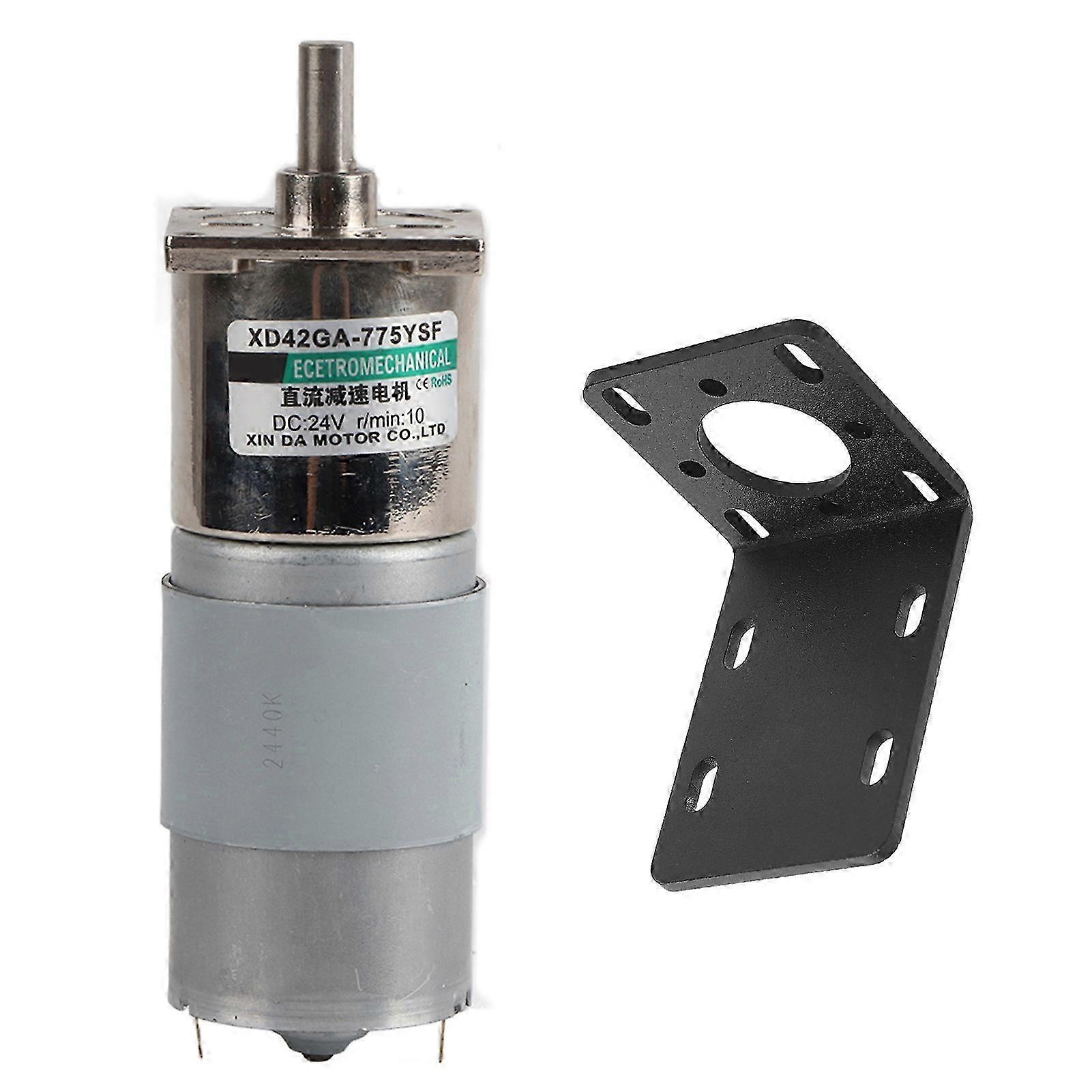 24v Dc Getriebemotor Xd42ga755, 10 U/min, Permanentmagnet, Niedrige Drehzahl, Im Uhrzeigersinn/gegen Den Uhrzeigersinn, Montagehalterung, Bewegungssteuerung, Für Diy-projekte Und Automatisierung.