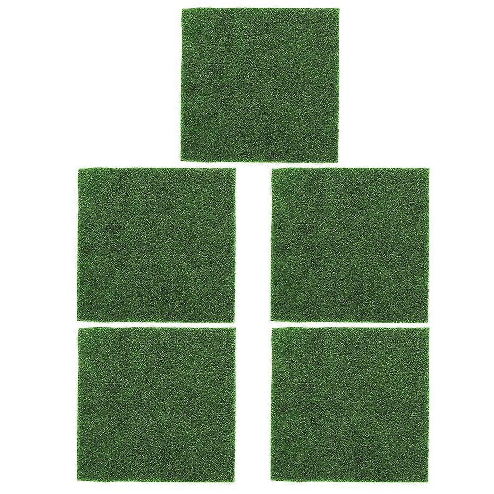 5-teiliger Quadratischer Kunstrasen-wandteppich (30 X 30 Cm), Kunstrasen Für Diy-miniaturlandschaftsgestaltung, Garten