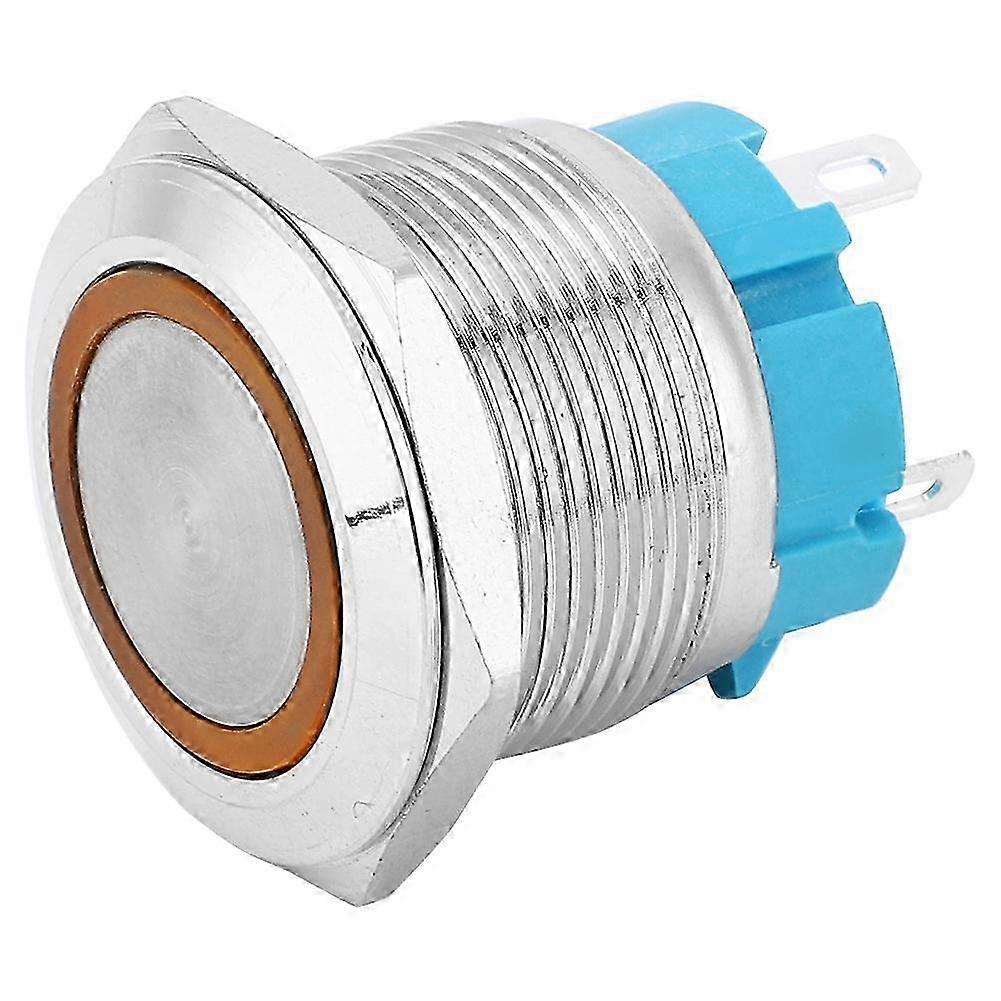 Selbstverriegelnder 4-poliger 22-mm-drucktaster Mit Gelbem Leuchtring, 3-6 Vdc, Ip65 Wasserdicht, Paar Aus 2 Schaltern Für Auto Und Boot, Armaturenbrettmodifikation.
