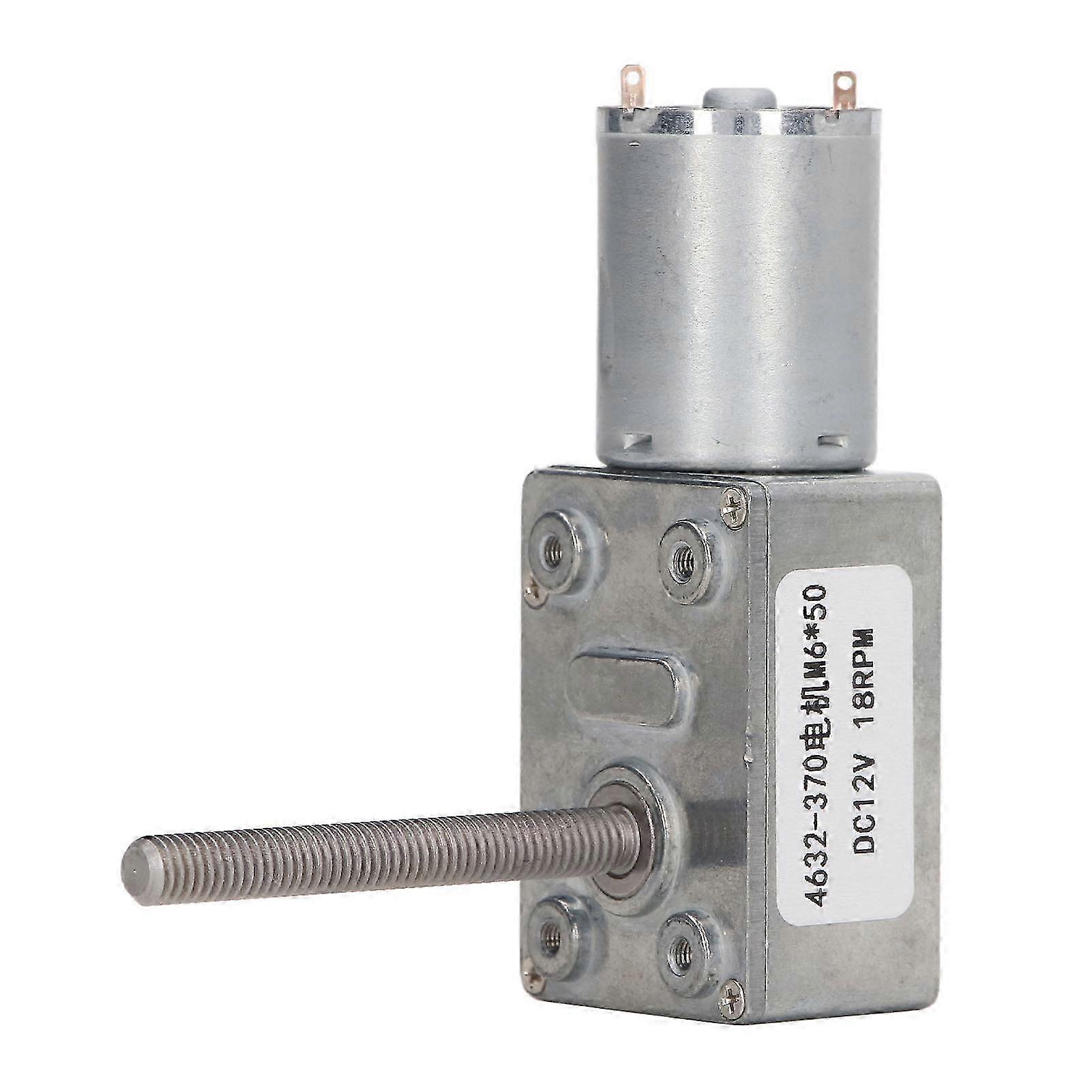 Schneckengetriebemotor, Selbsthemmende Funktion, Rotierende M6-gewindewelle, 12v Dc-drehzahluntersetzer 18 U/min, Gleichstrommotor Mit Hohem Drehmoment.