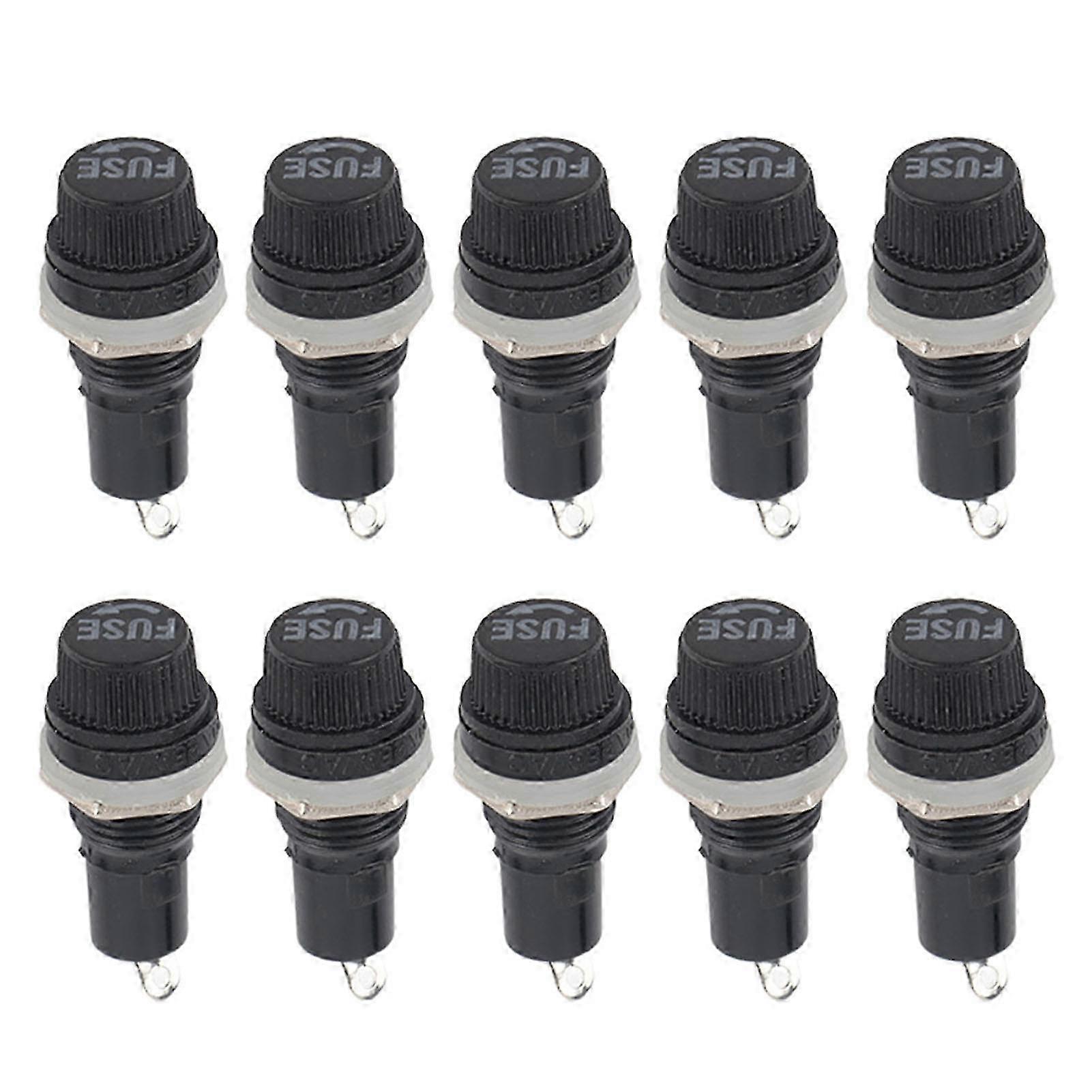 10 Einschraub-sicherungshalter (5 X 20 Mm), Einbaugehäuse Für Radiosicherungen, 10er-packung, Schraubverschluss, 5 X 20 Mm