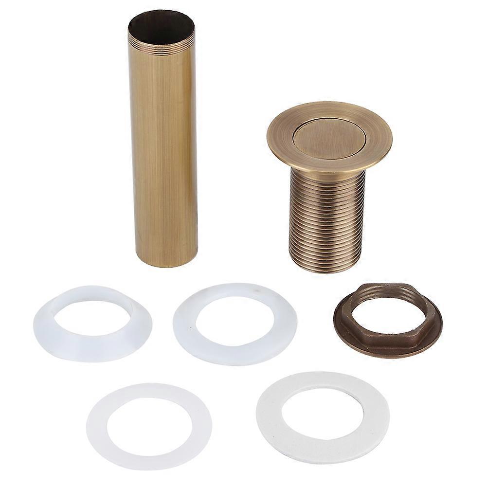 Ablaufstopfen Aus Messing Im Retro-stil Für Waschbecken, Klappenverschluss, Ohne Überlauf, Für Badarmaturen, Antik-finish, Wandmontage