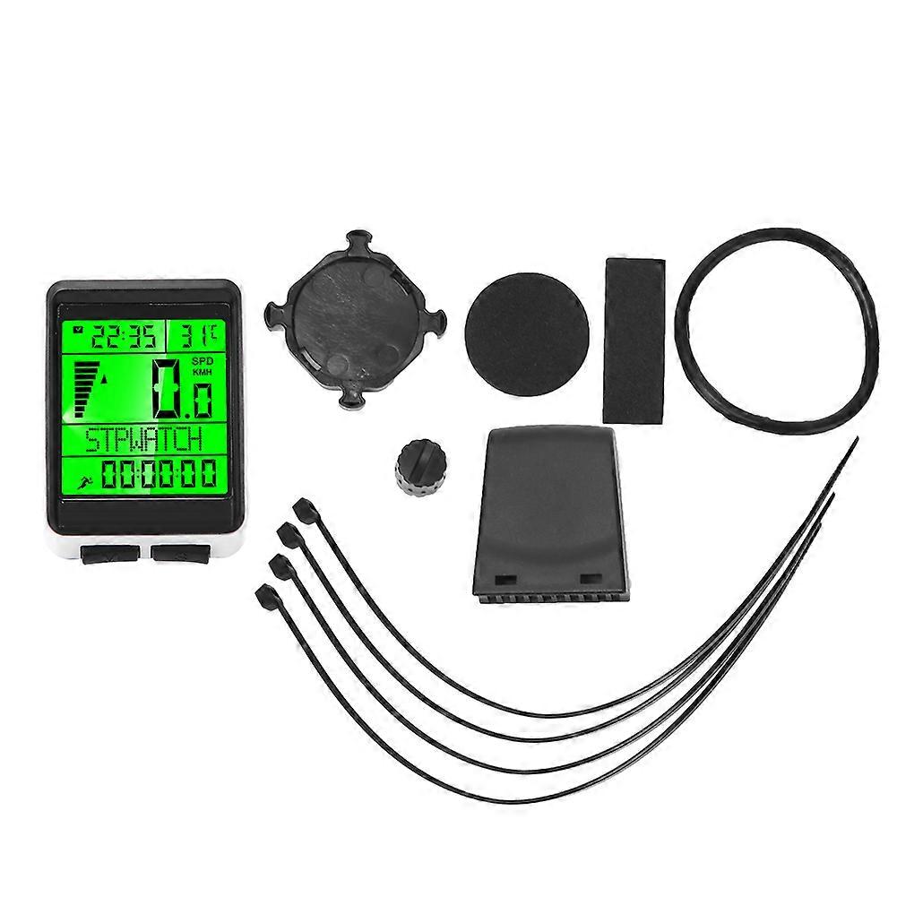 Kabelloser Fahrradcomputer Für Mountainbikes Und Rennräder, Großes Wasserdichtes Multifunktionsdisplay, Schrittzähler Mit Unterstützung Für Fünf Sprachen, Geschwindigkeits- Und Distanzanzeige, Ideal F