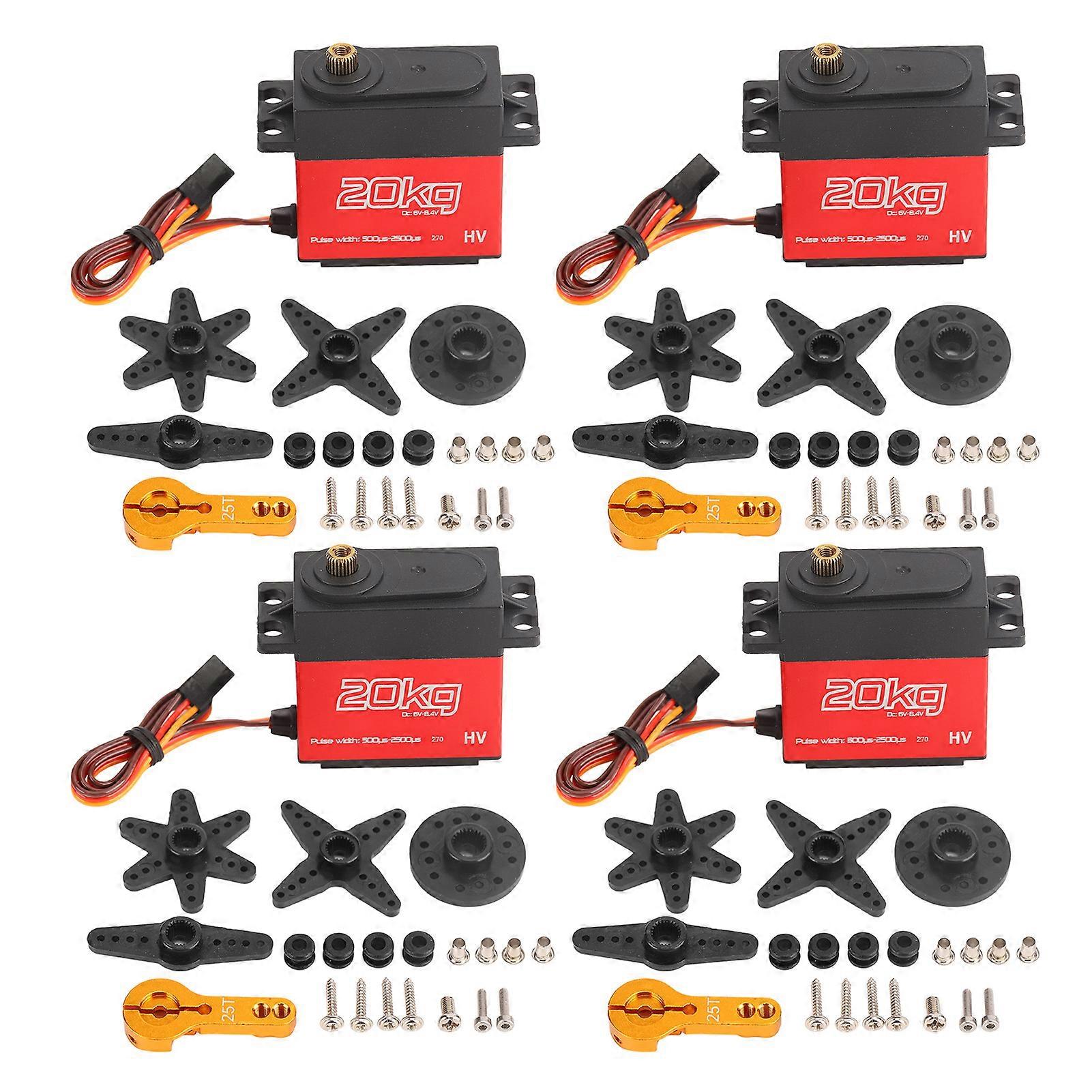 4 X 20 Kg Servomotoren, Metallgetriebe, 270° Winkel, 25t Lenkarme Für Roboter