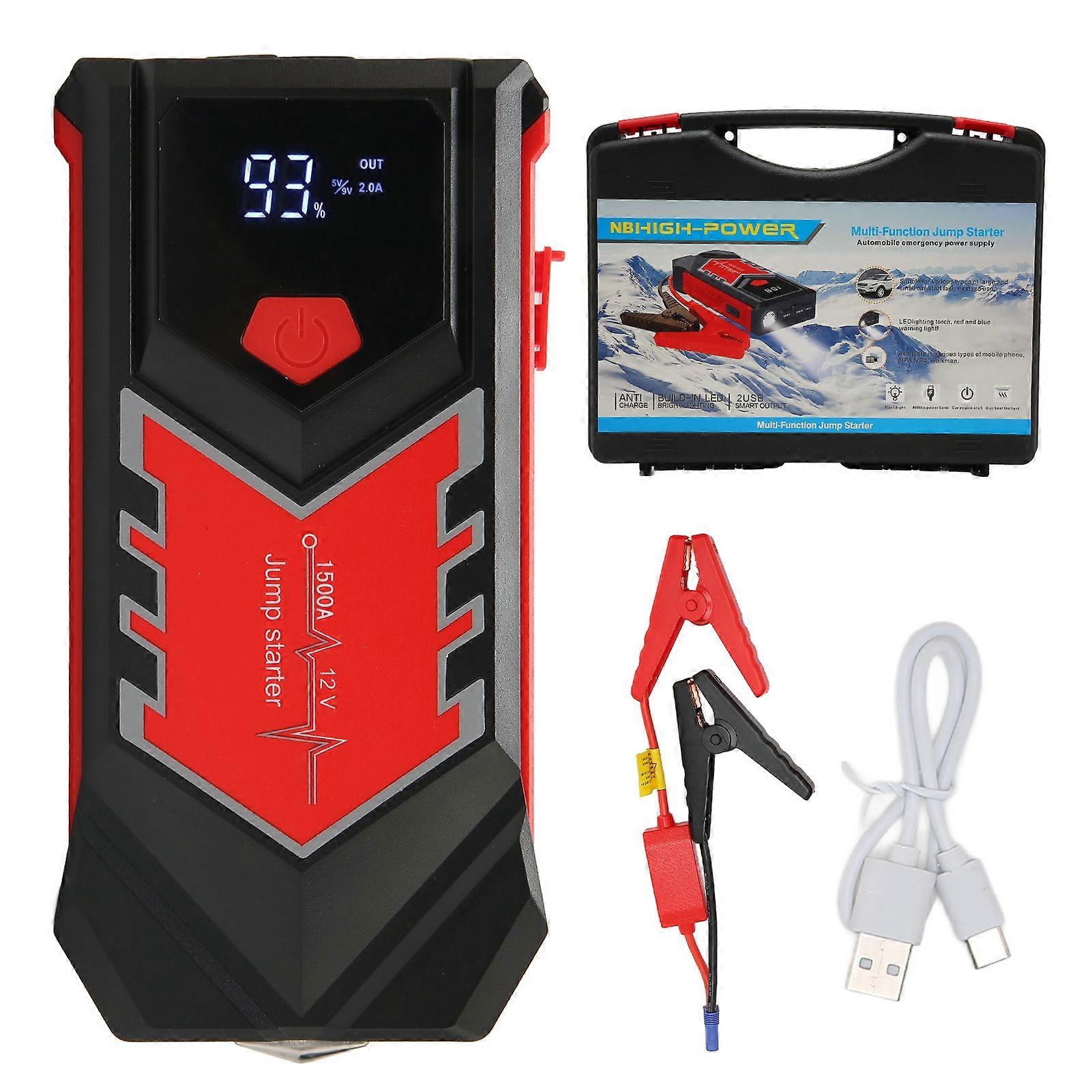 3000a 59800mah Starthilfegerät Für Autos Mit Lcd-display, Kompass Und Led-licht, Usb-c-schnellladeanschluss