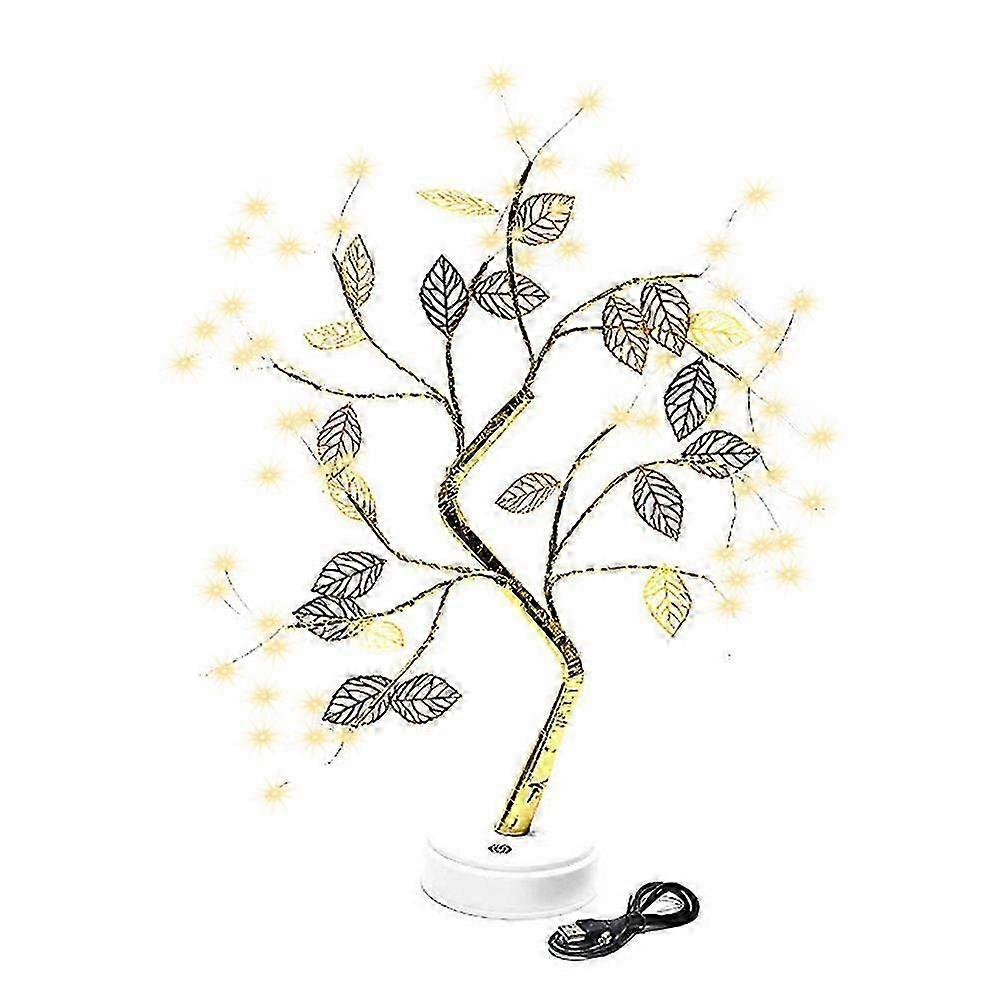 Led-tischleuchte Aus Kupferdraht Mit Blättern, Beleuchteter Bonsai-baum Für Wohnzimmer, Wohndekoration, Geschenkidee.